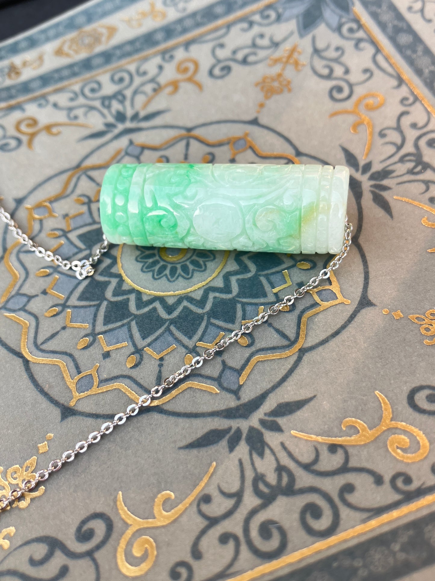Vintage -Jadeite Pendant 天然翡翠復古系列
