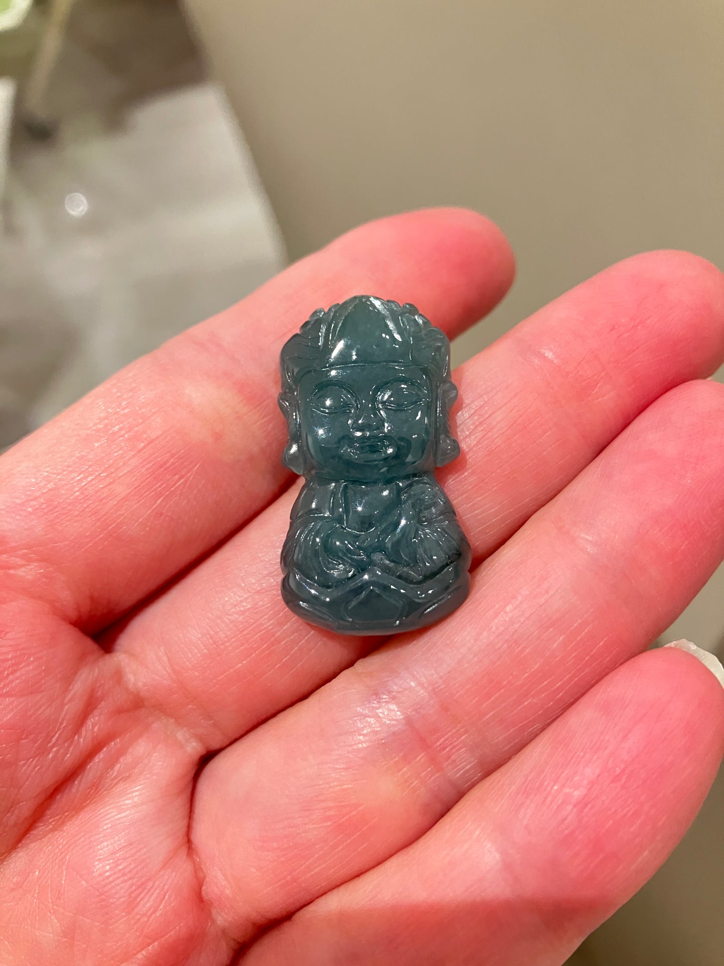 Jadeite Buddha Pendant ｜天然翡翠佛 寶寶地藏王吊墜