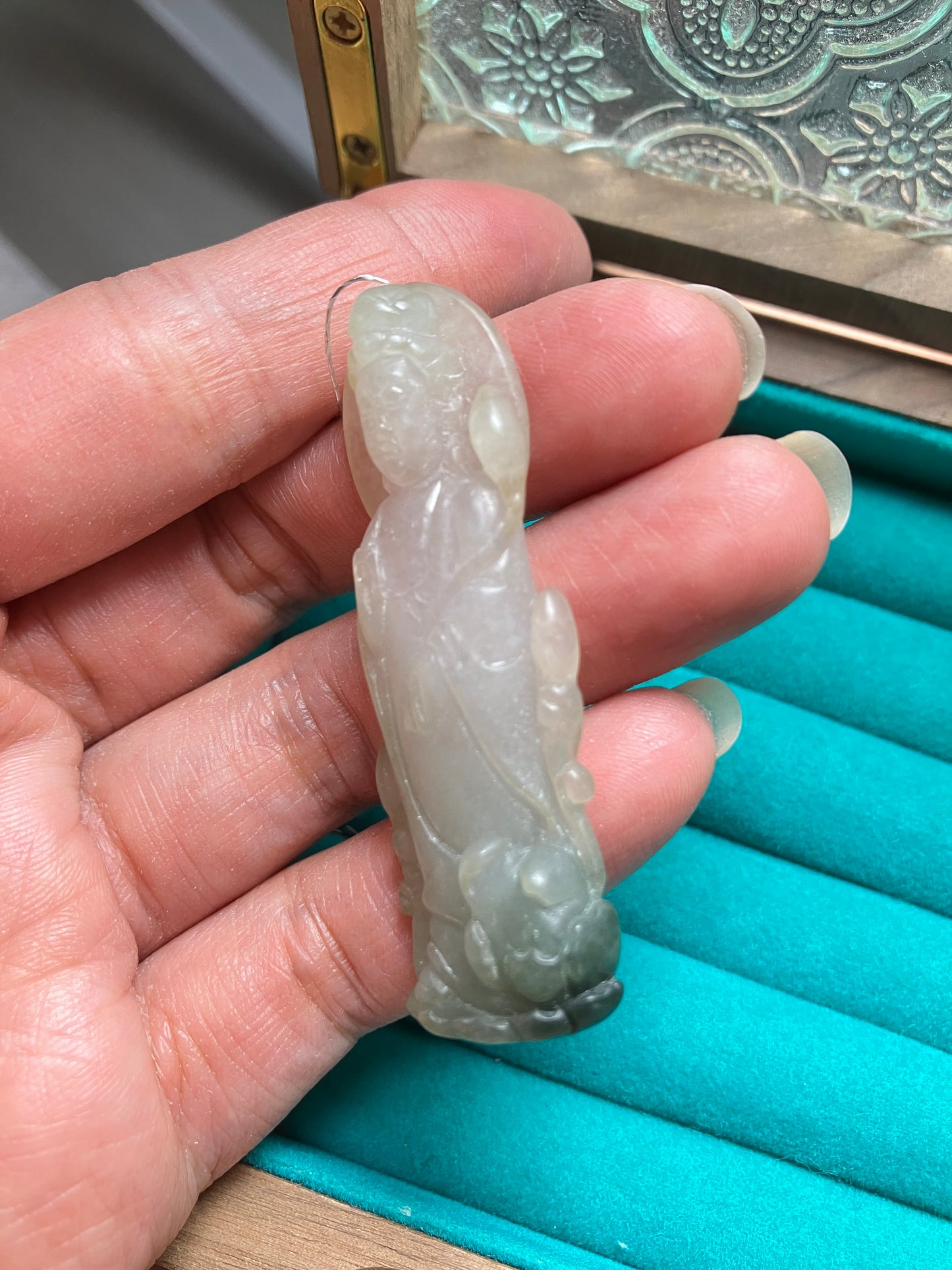 Jadeite Pendant ｜天然翡翠觀音吊墜 (JPB018)