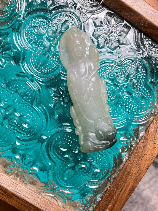 Jadeite Pendant ｜天然翡翠觀音吊墜 (JPB018)