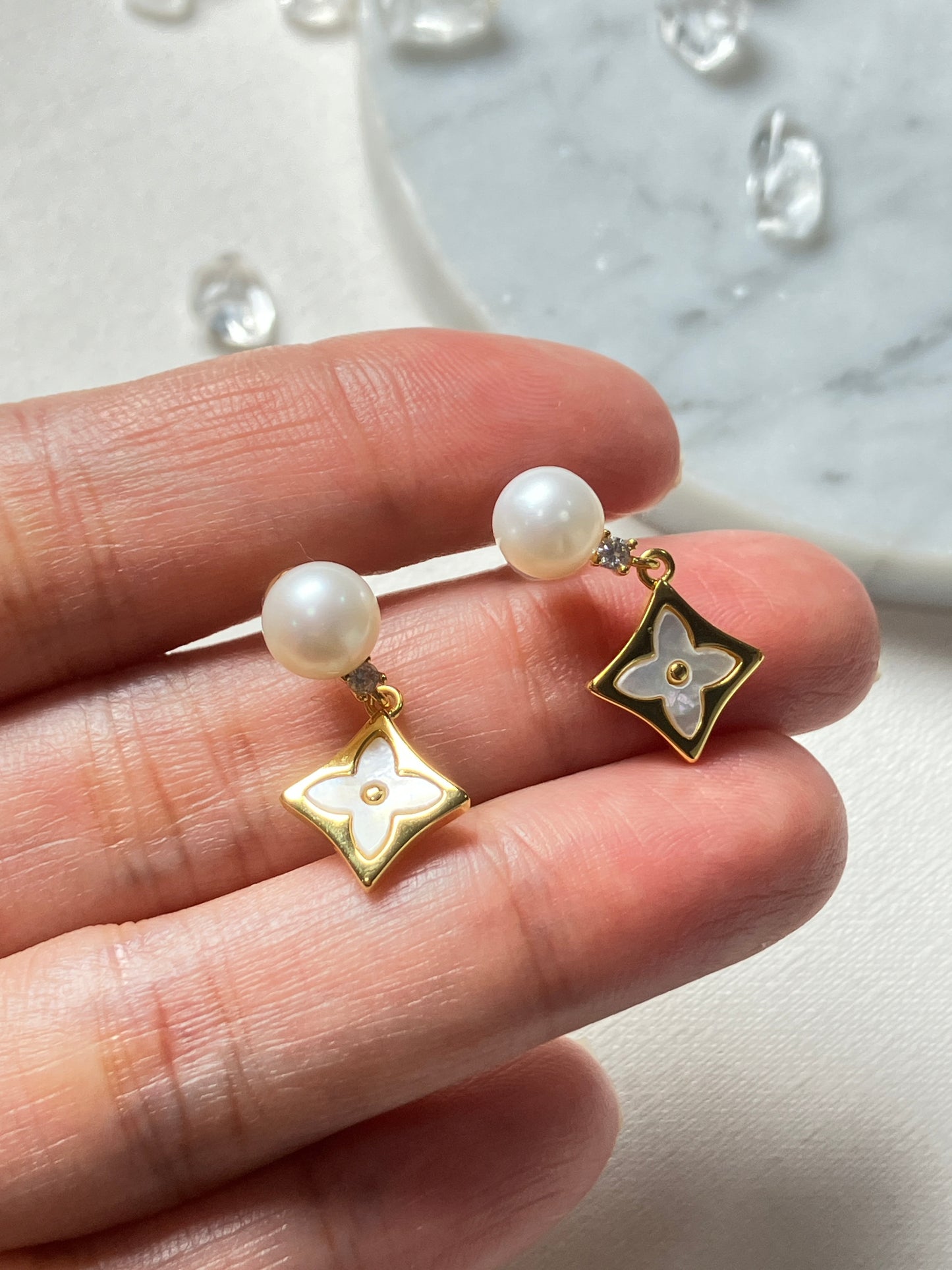 Natural Pearl Earrings 天然珍珠 耳環(PE0064)