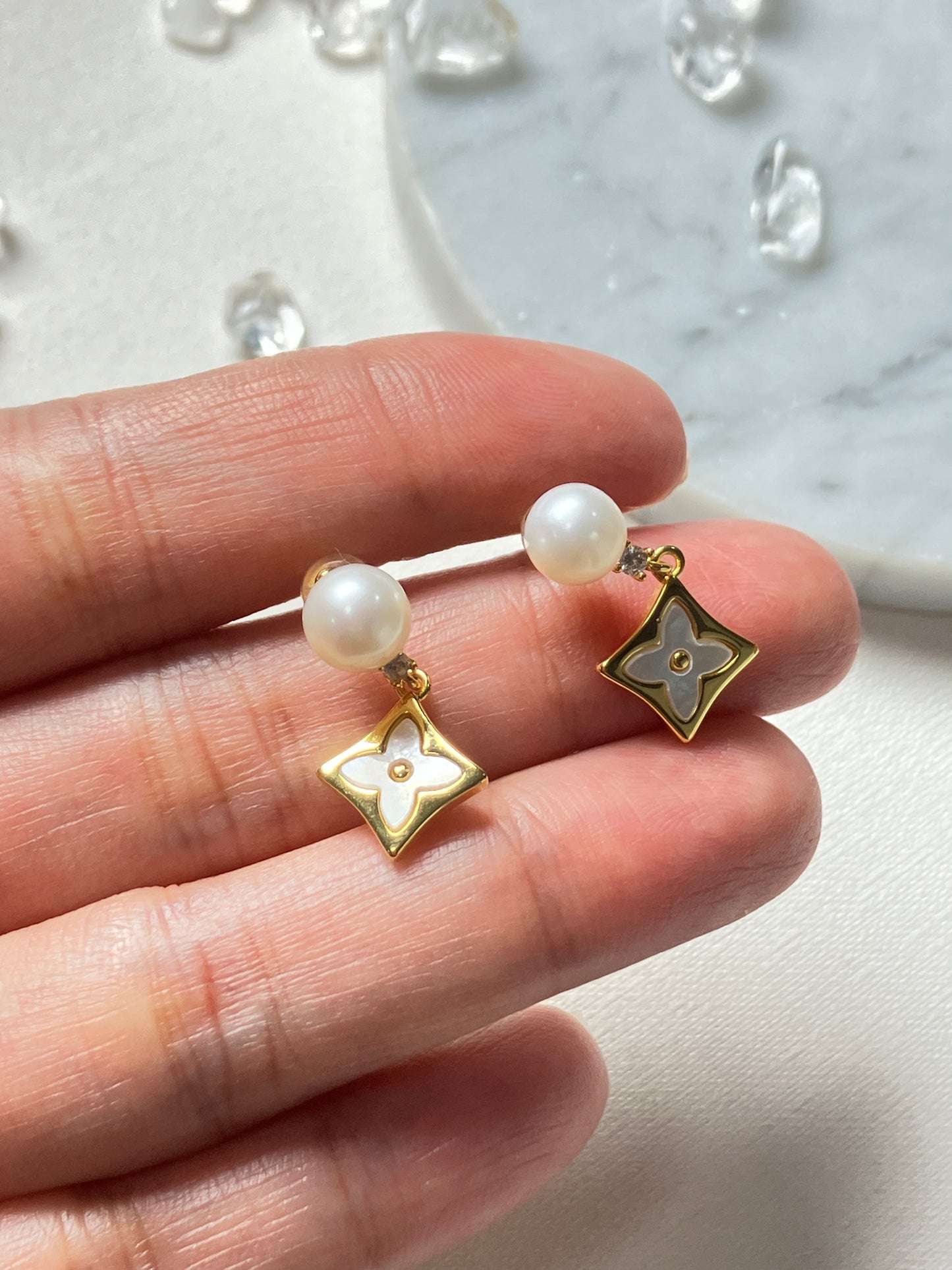 Natural Pearl Earrings 天然珍珠 耳環(PE0064)