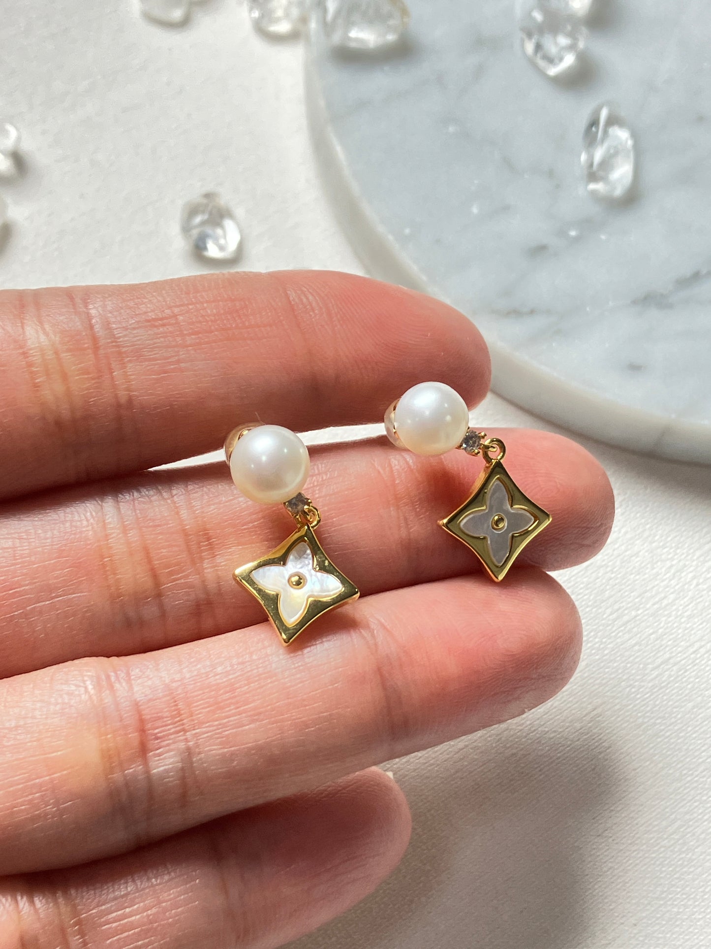 Natural Pearl Earrings 天然珍珠 耳環(PE0064)