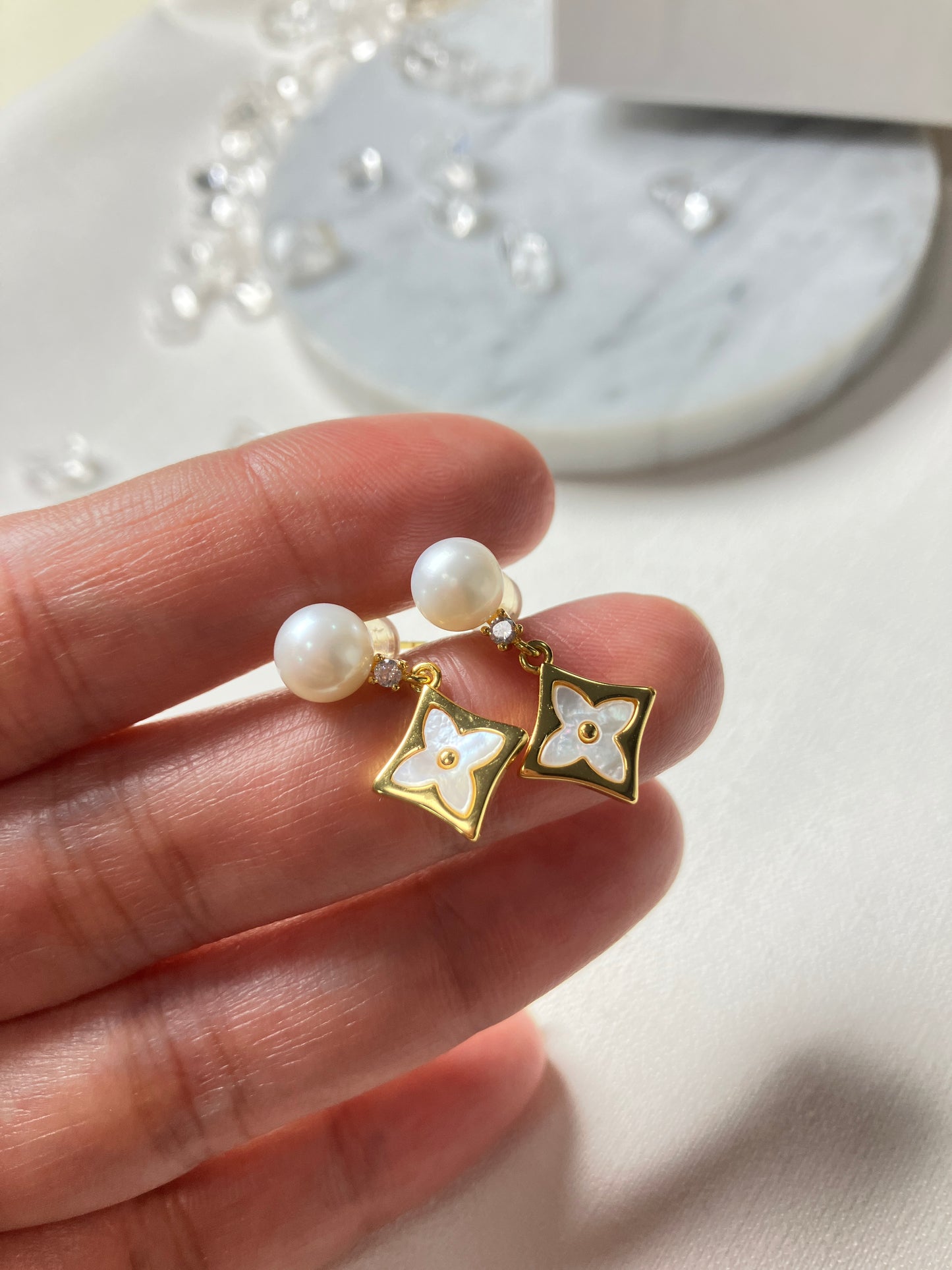 Natural Pearl Earrings 天然珍珠 耳環(PE0064)