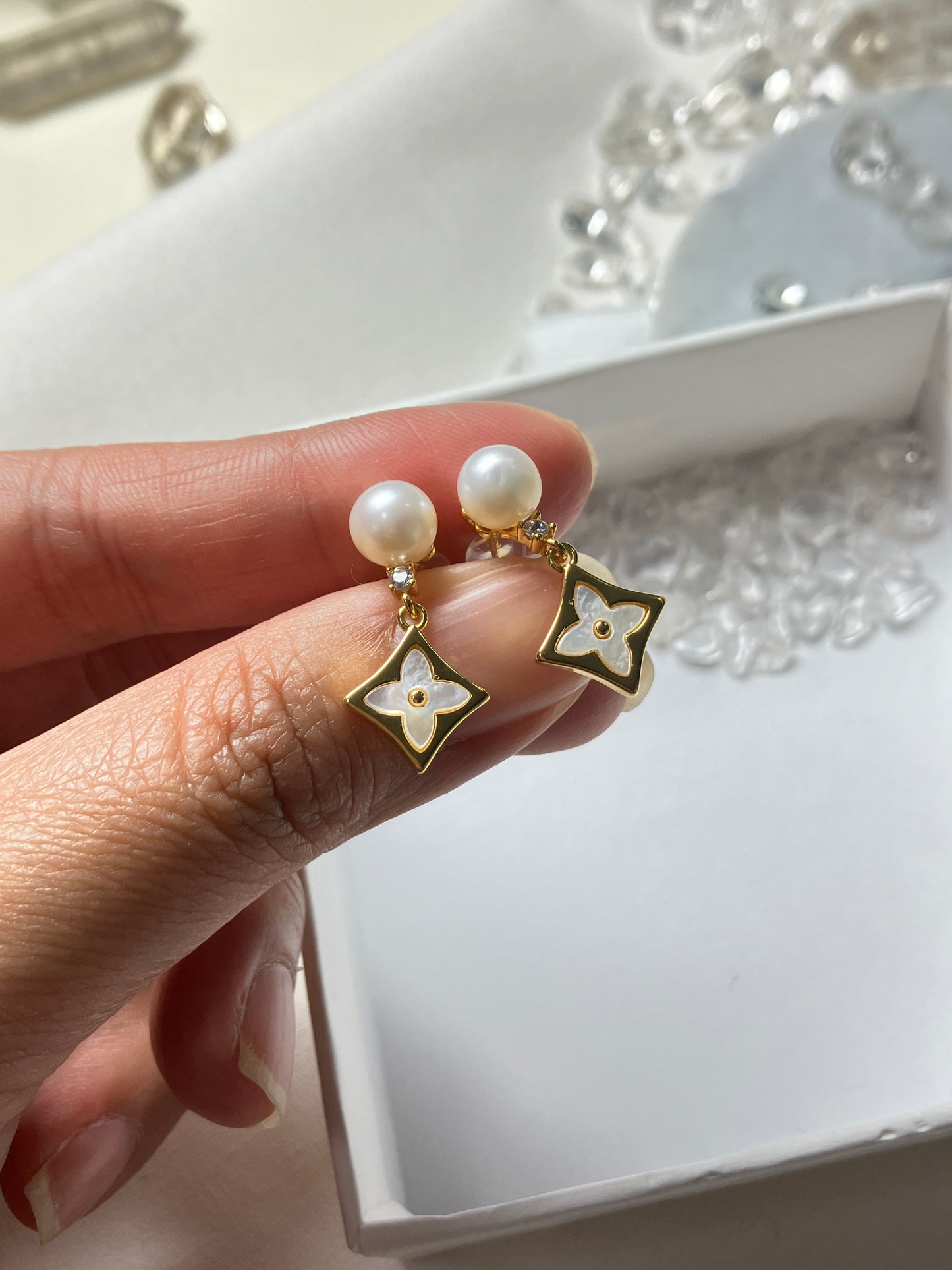 Natural Pearl Earrings 天然珍珠 耳環(PE0064)