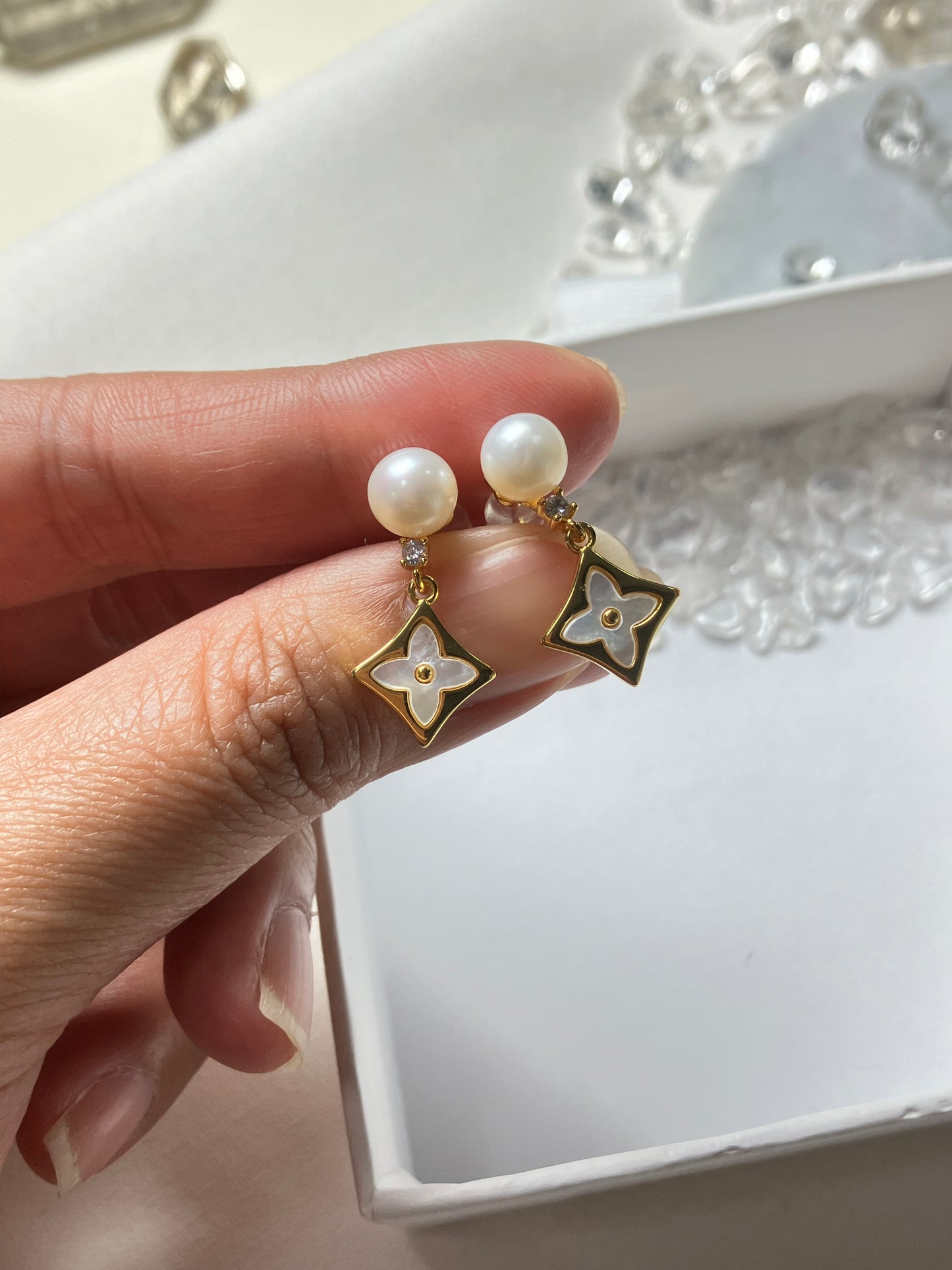 Natural Pearl Earrings 天然珍珠 耳環(PE0064)