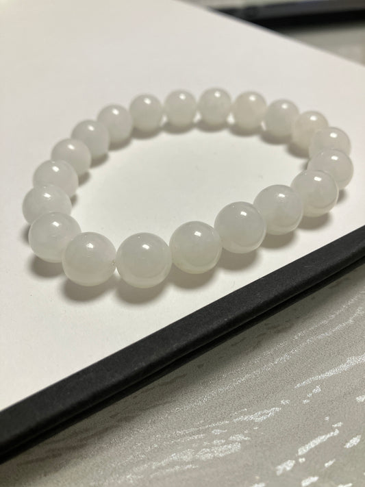Natural Nephrite Jade Bracelet天然和田白玉手鏈(NJ B160)