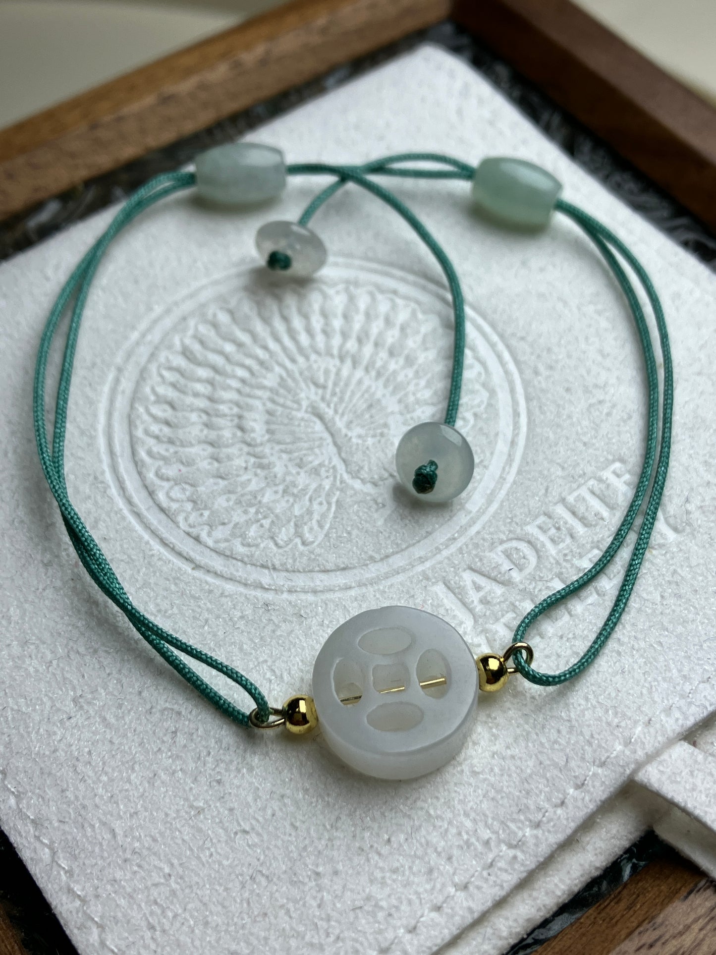 Jadeite Bracelet ｜天然翡翠手繩「財運連連」(JBS008-10)