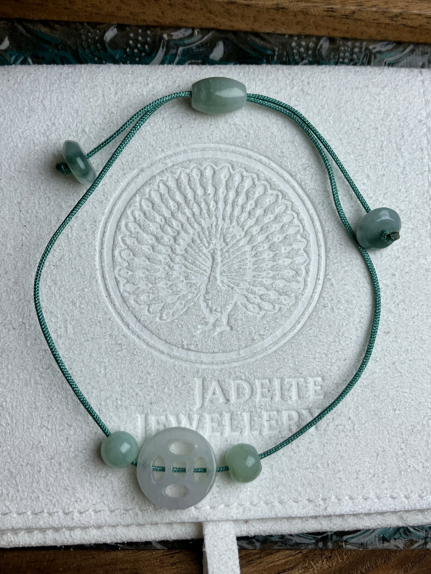 Jadeite Bracelet ｜天然翡翠手繩「財運連連」(JBS008-10)