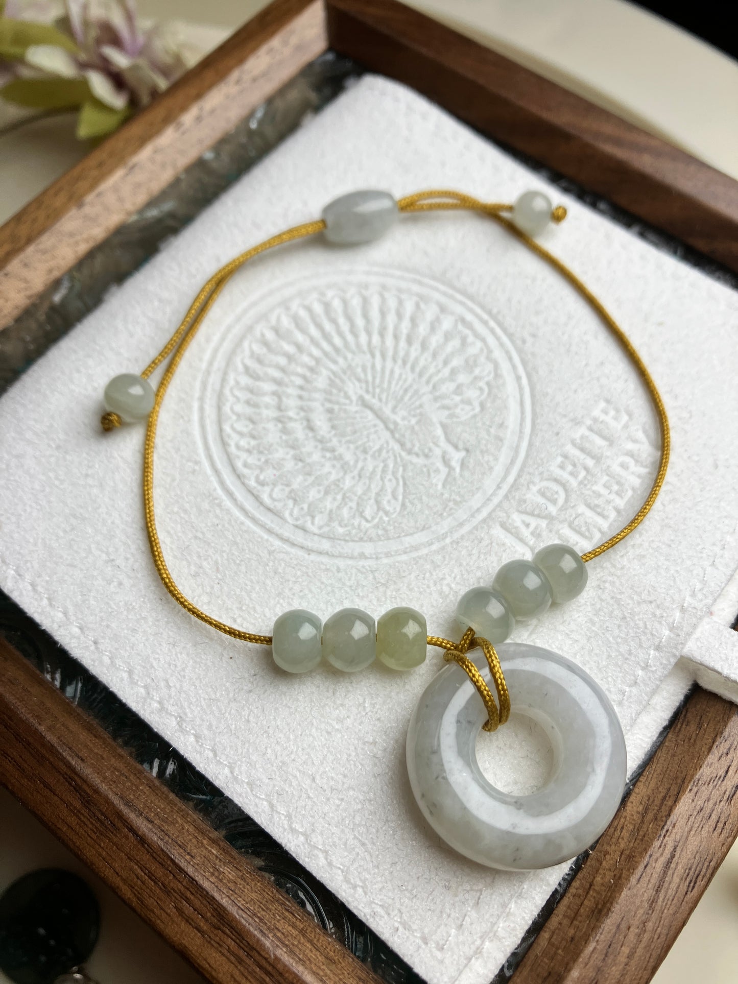 Jadeite Bracelet ｜天然翡翠手繩 平安扣(JBS0015-16)