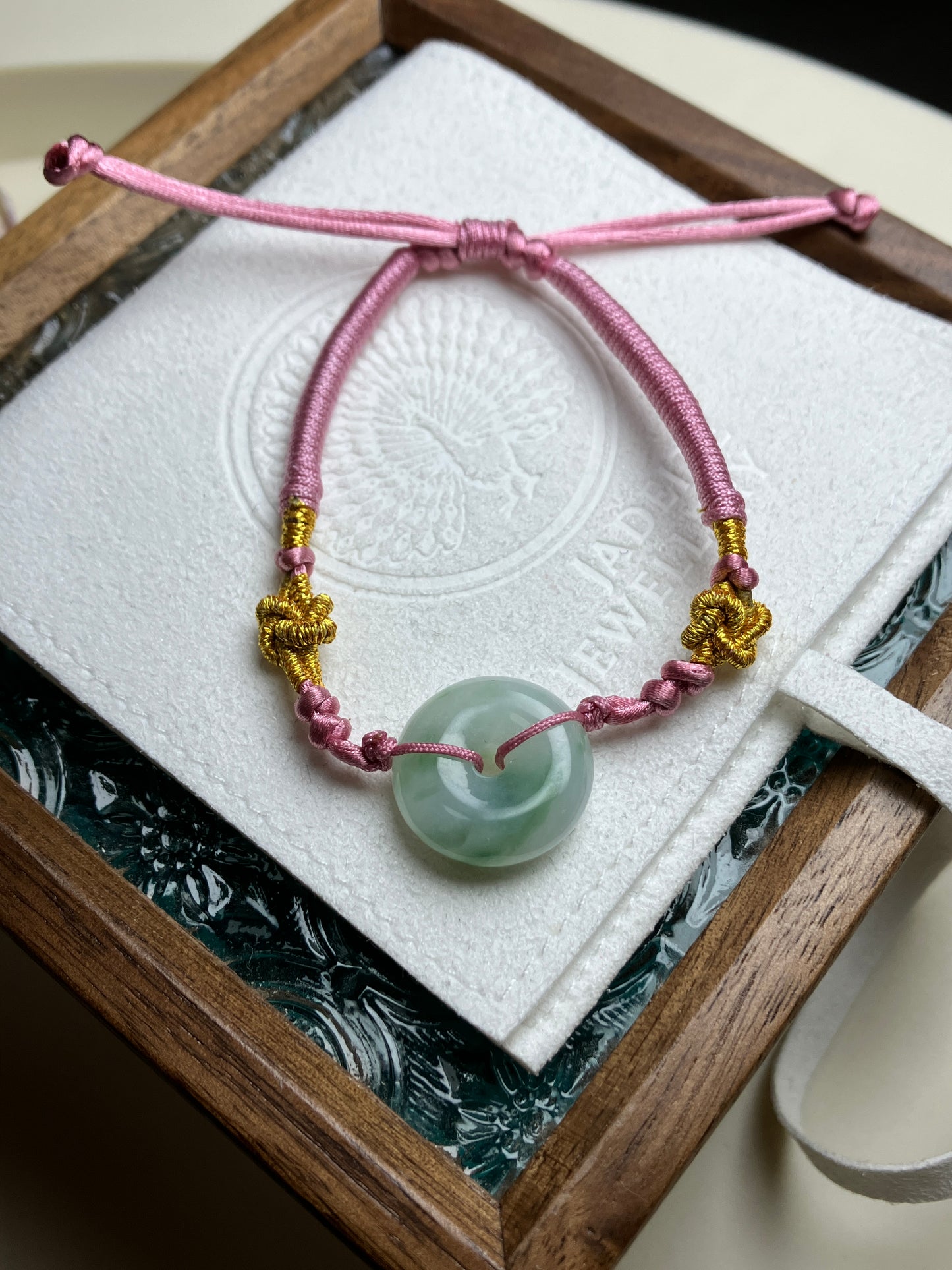 Jadeite Bracelet  ｜天然翡翠兒童手繩 平安扣(JBS0026C)