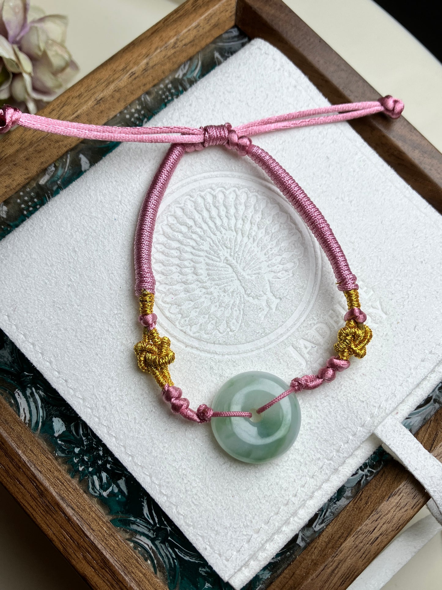 Jadeite Bracelet  ｜天然翡翠兒童手繩 平安扣(JBS0026C)