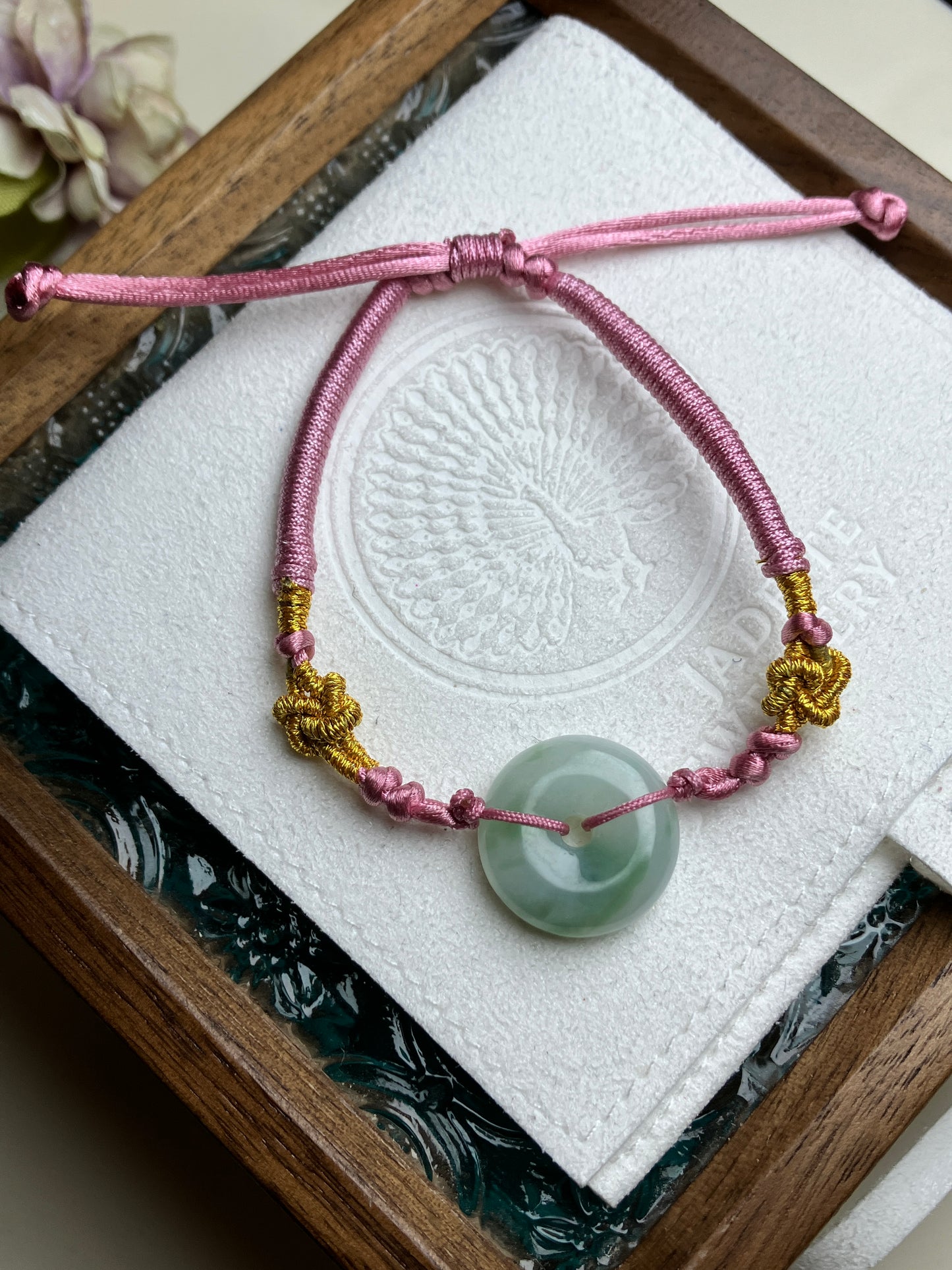 Jadeite Bracelet  ｜天然翡翠兒童手繩 平安扣(JBS0026C)