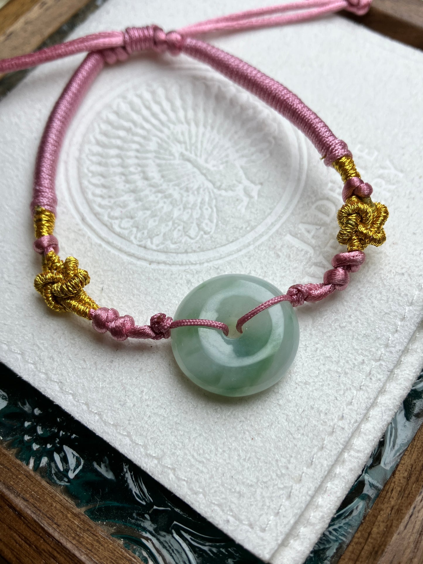 Jadeite Bracelet  ｜天然翡翠兒童手繩 平安扣(JBS0026C)