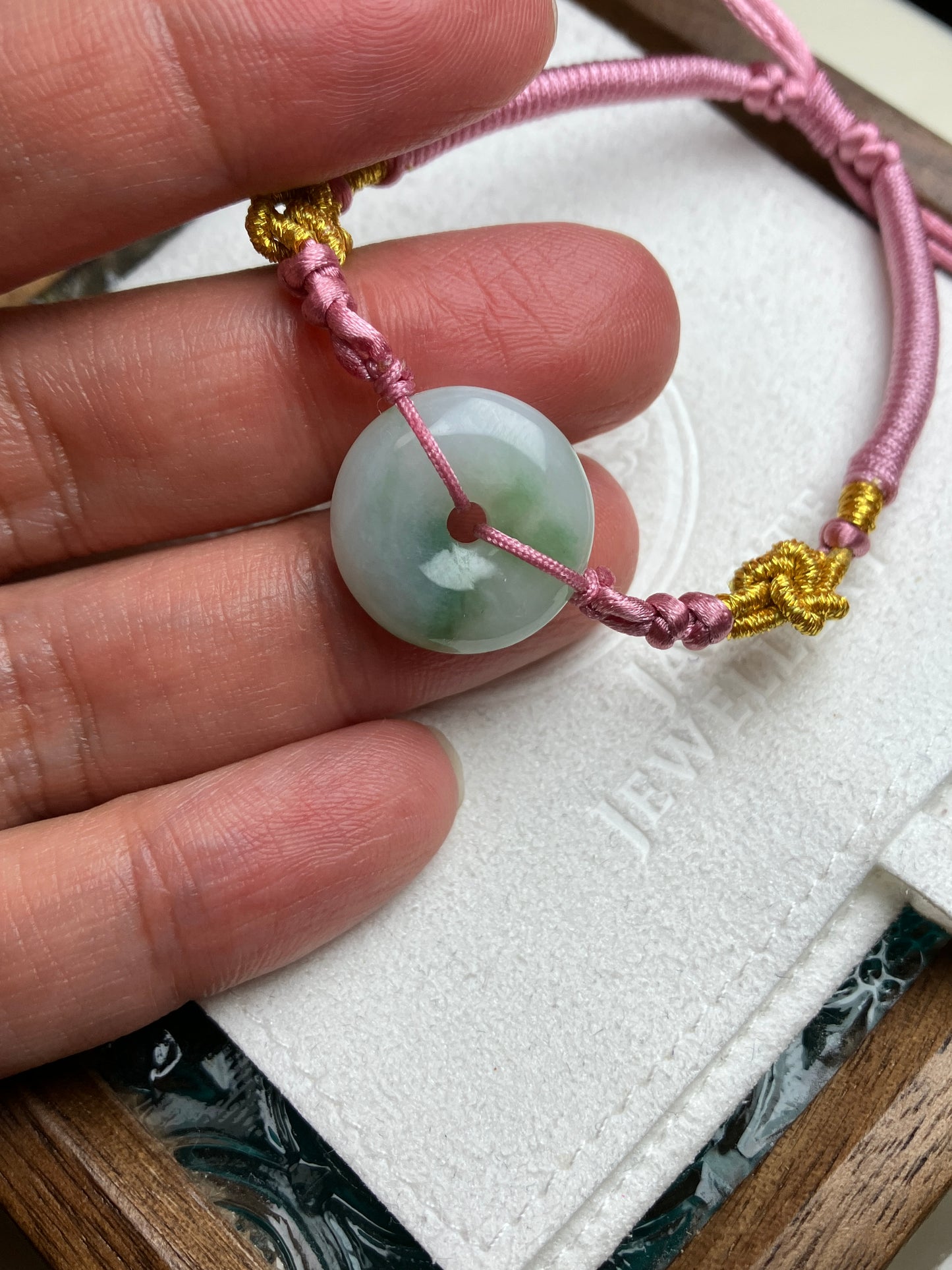 Jadeite Bracelet  ｜天然翡翠兒童手繩 平安扣(JBS0026C)