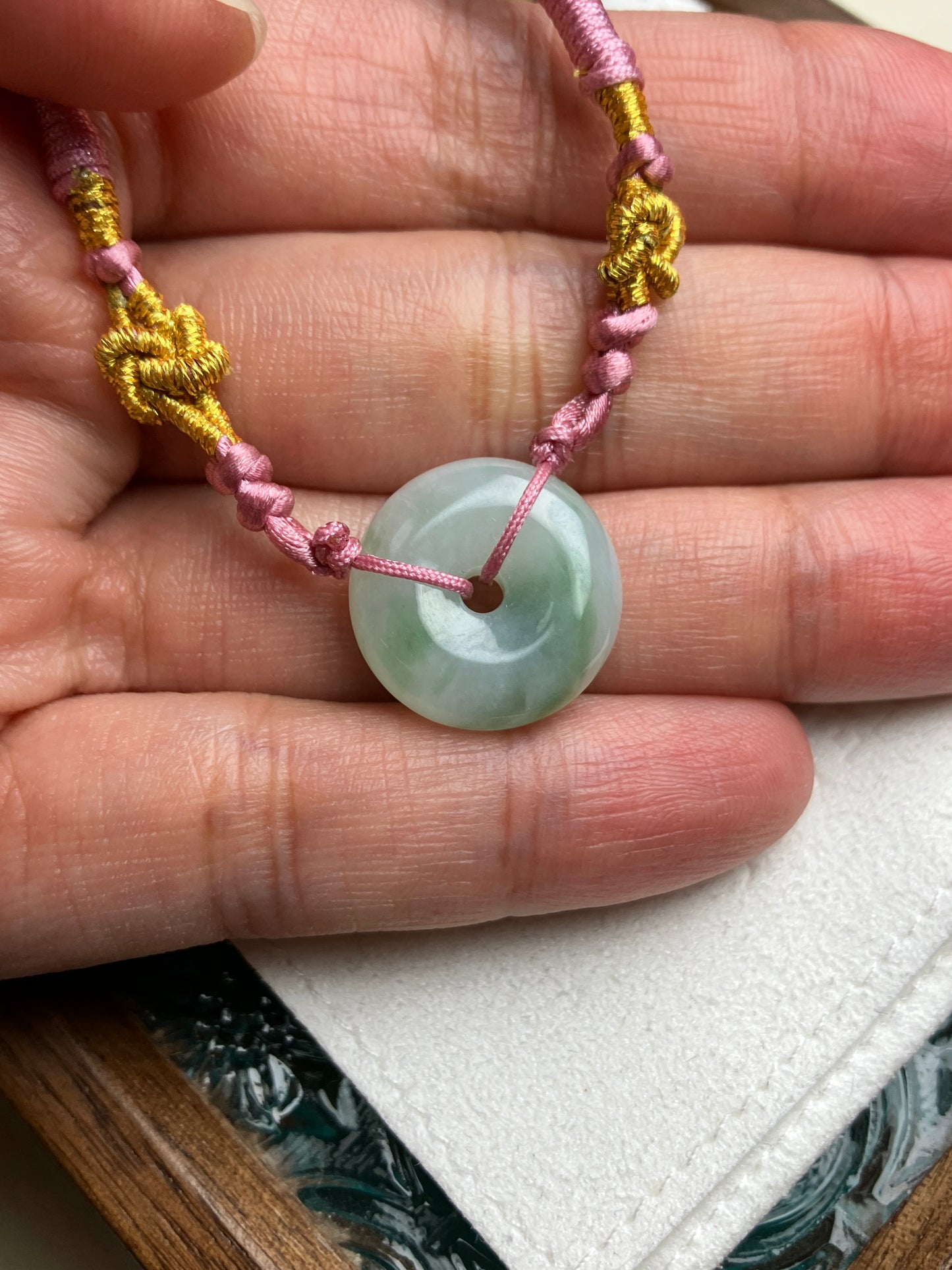 Jadeite Bracelet  ｜天然翡翠兒童手繩 平安扣(JBS0026C)