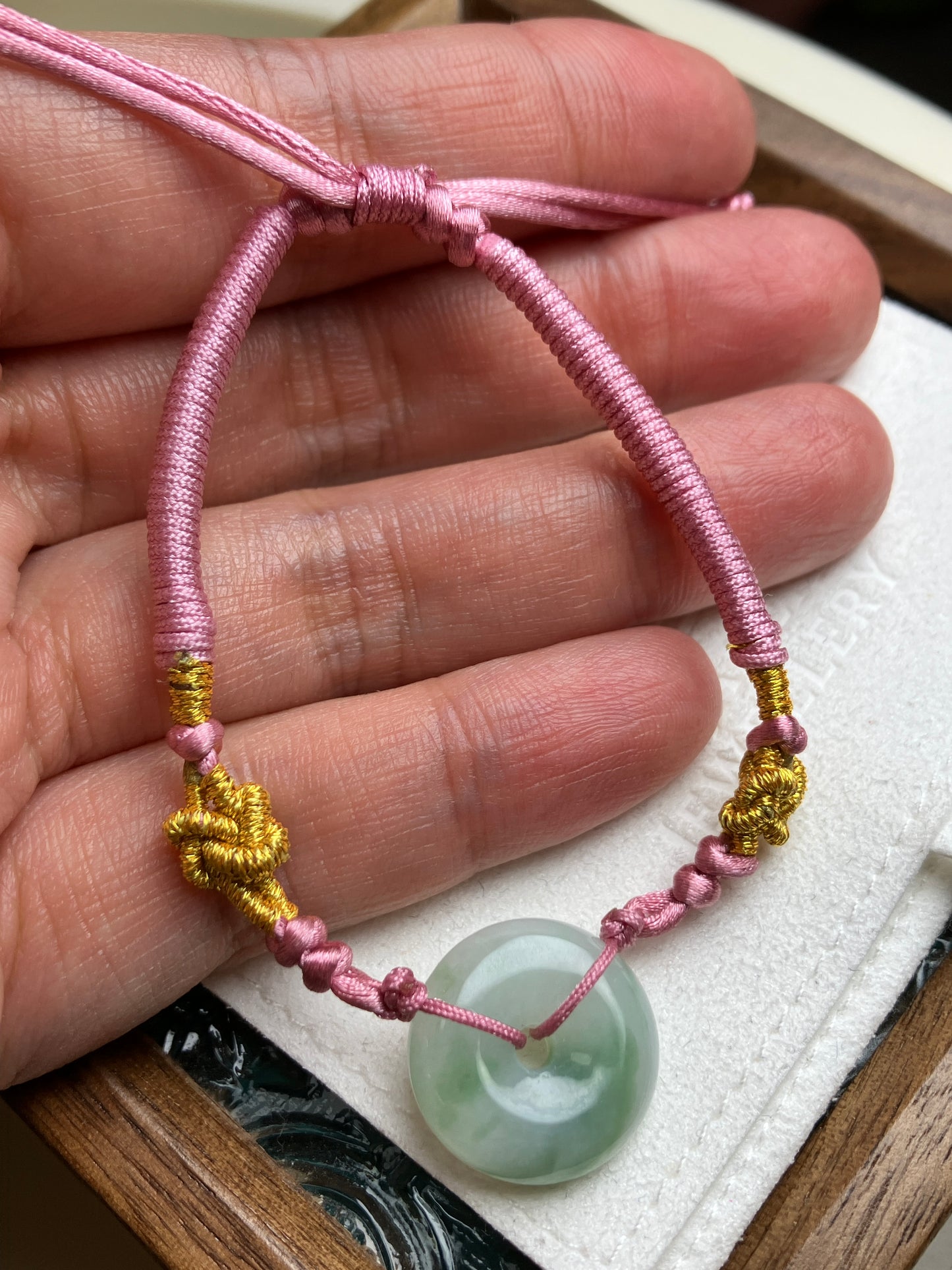 Jadeite Bracelet  ｜天然翡翠兒童手繩 平安扣(JBS0026C)