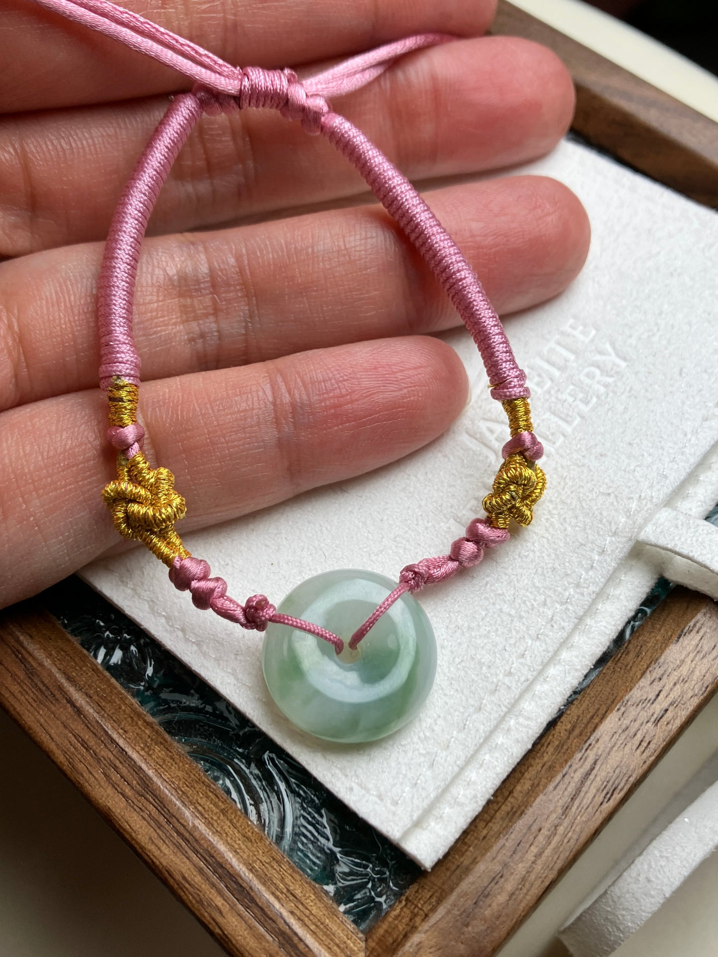 Jadeite Bracelet  ｜天然翡翠兒童手繩 平安扣(JBS0026C)