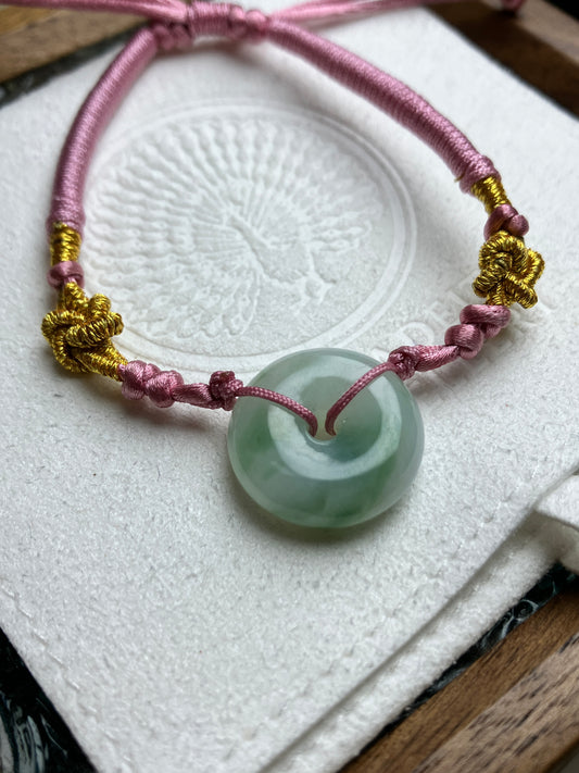 Jadeite Bracelet  ｜天然翡翠兒童手繩 平安扣(JBS0026C)