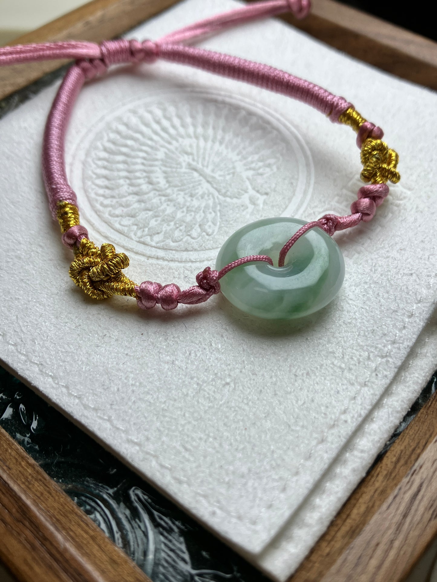 Jadeite Bracelet  ｜天然翡翠兒童手繩 平安扣(JBS0026C)