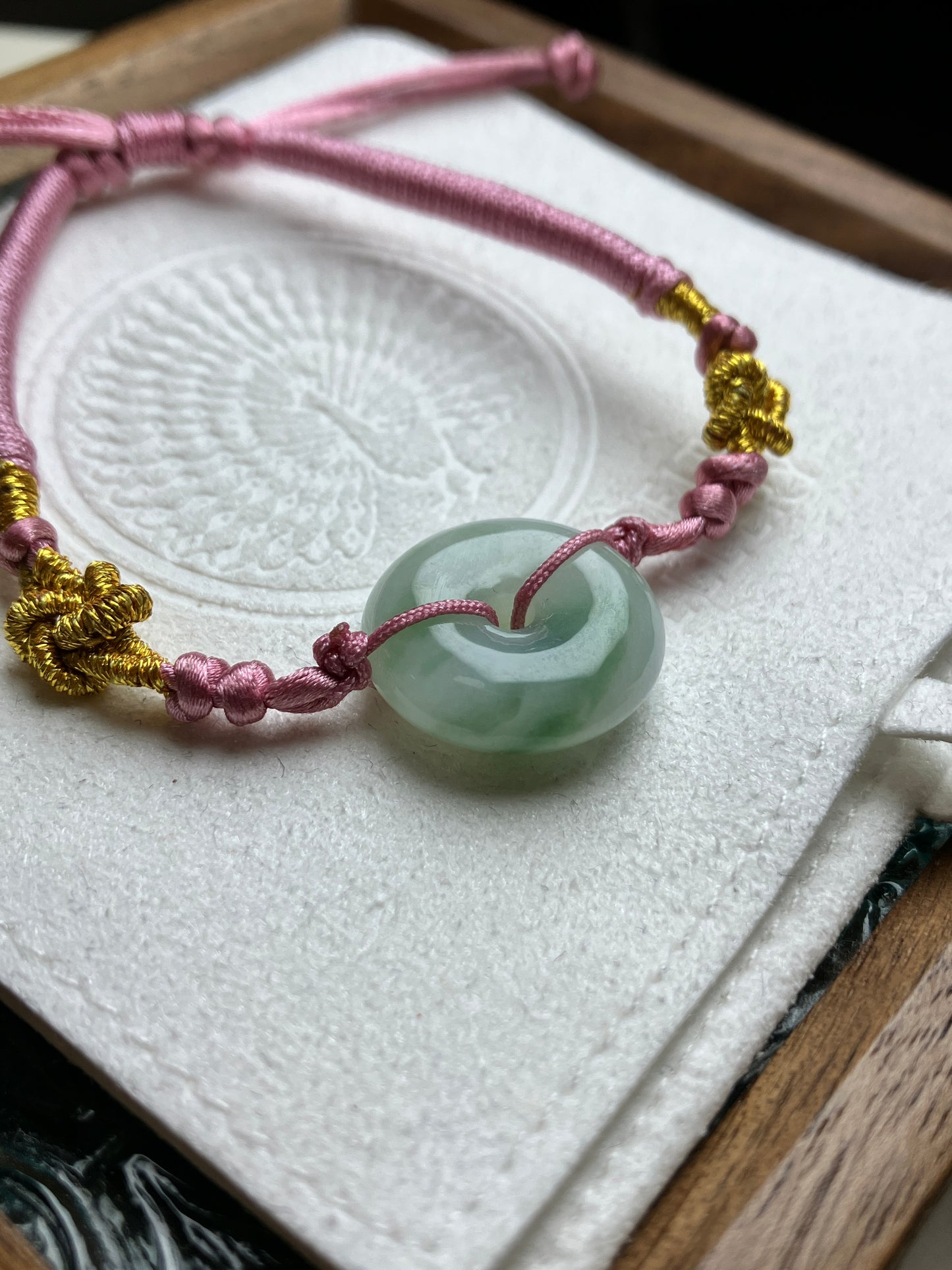 Jadeite Bracelet  ｜天然翡翠兒童手繩 平安扣(JBS0026C)