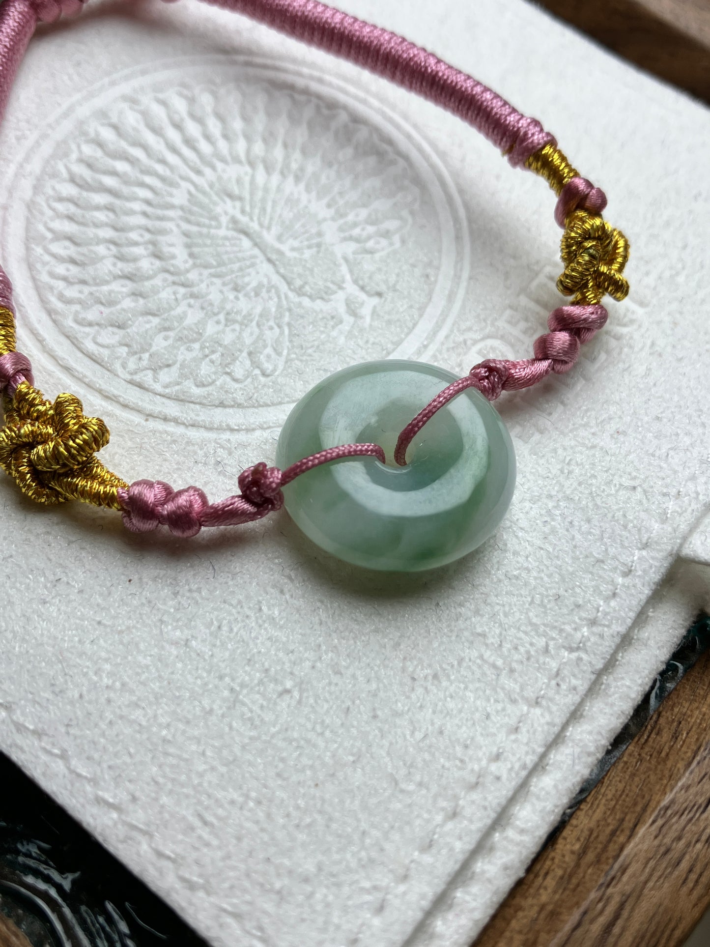 Jadeite Bracelet  ｜天然翡翠兒童手繩 平安扣(JBS0026C)