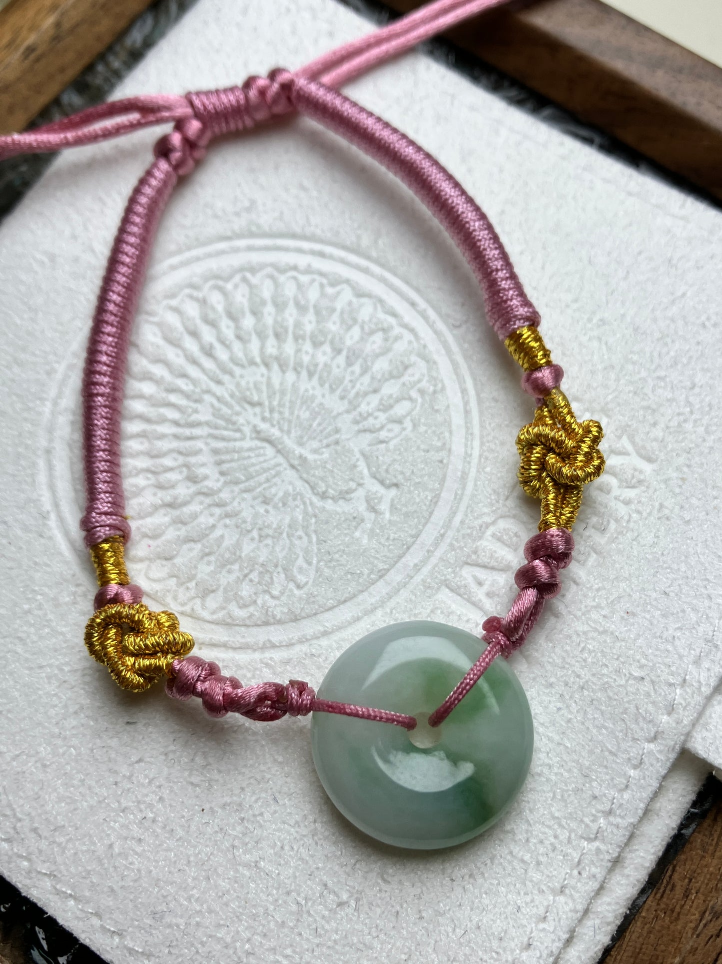 Jadeite Bracelet  ｜天然翡翠兒童手繩 平安扣(JBS0026C)