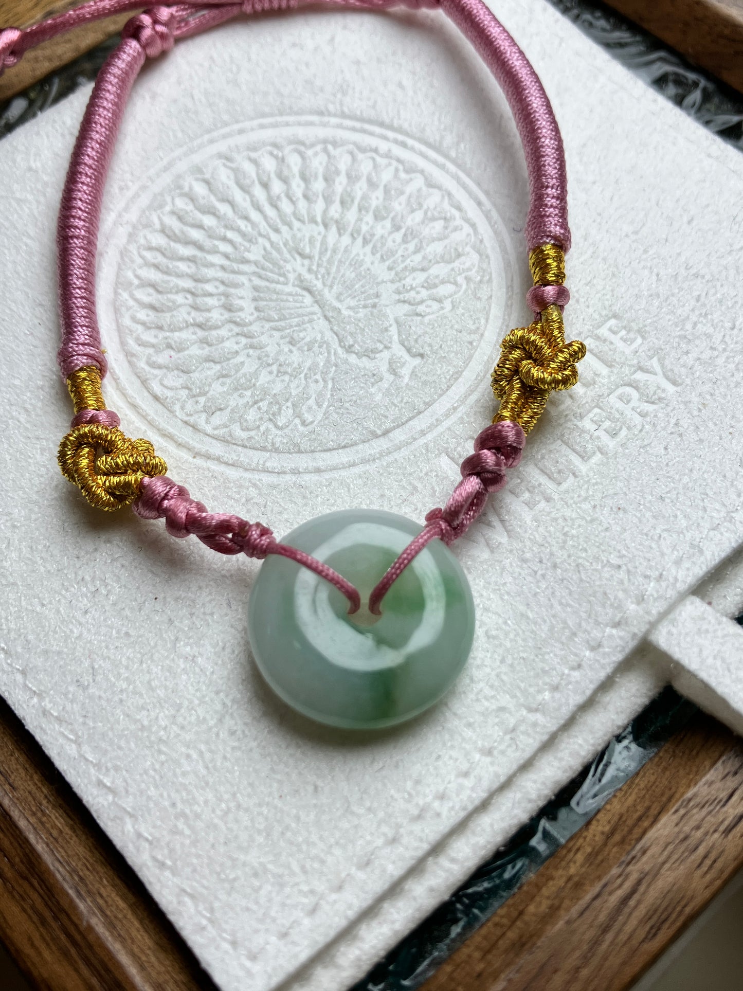 Jadeite Bracelet  ｜天然翡翠兒童手繩 平安扣(JBS0026C)