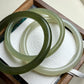 Natural Green Nephrite Jade Bangle 天然和田玉玊鈪 (59mm) (NB30299)