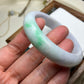 Jadeite Bangle Natural Light Spring Color Round Bar Jade Jadeite (56mm)(JB00237)