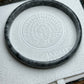 Vintage Jadeite Black floral Bangle 天然黑白花烏雞細圓條翡翠玉鈪 復古系列(53mm)(JB090235)