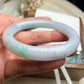 Jadeite Bangle Natural Light Spring Color Round Bar Jade Jadeite (56mm)(JB00237)