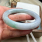 Jadeite Bangle Natural Light Spring Color Round Bar Jade Jadeite (56mm)(JB00237)