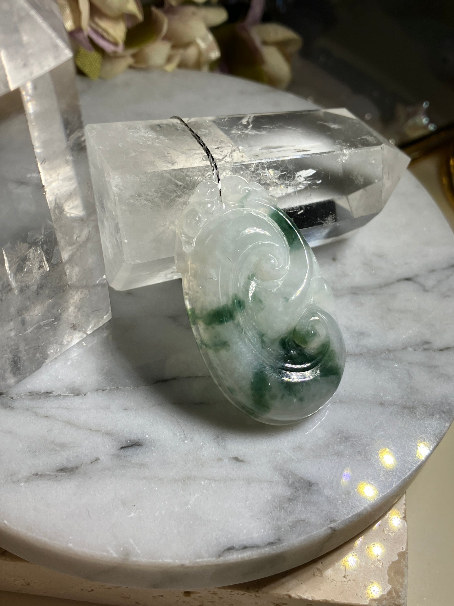 Jadeite Pendant ｜天然翡翠如意吊墜(JB00382)