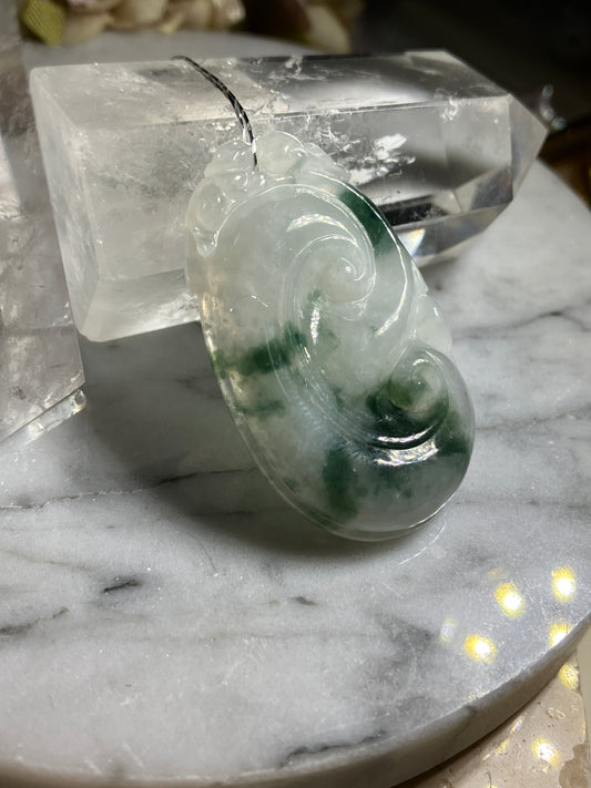 Jadeite Pendant ｜天然翡翠如意吊墜(JB00382)