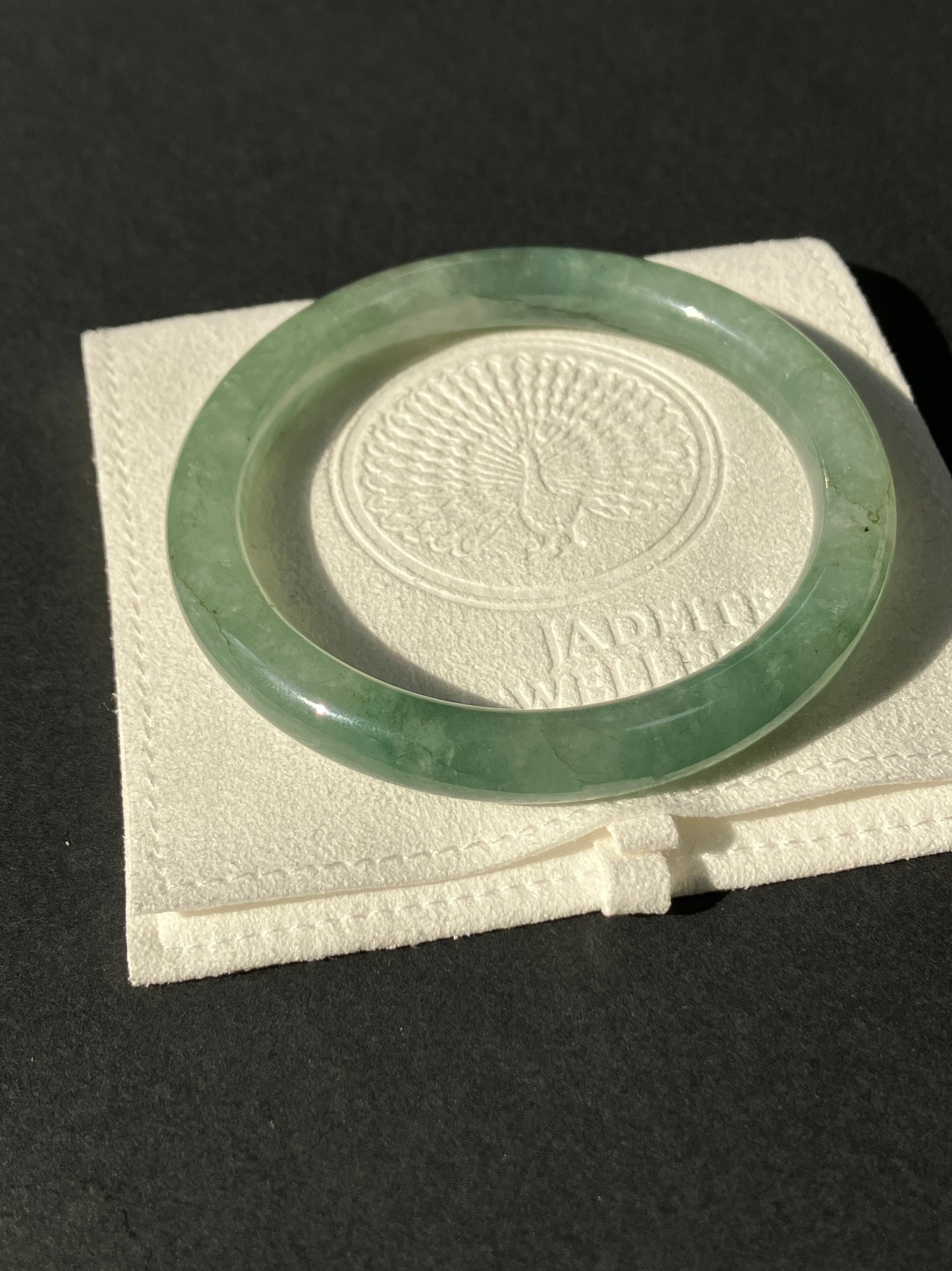 Jadeite Bangle Jadeite Jadeite Bangle with Floating Flowers (60mm)(JB000689)