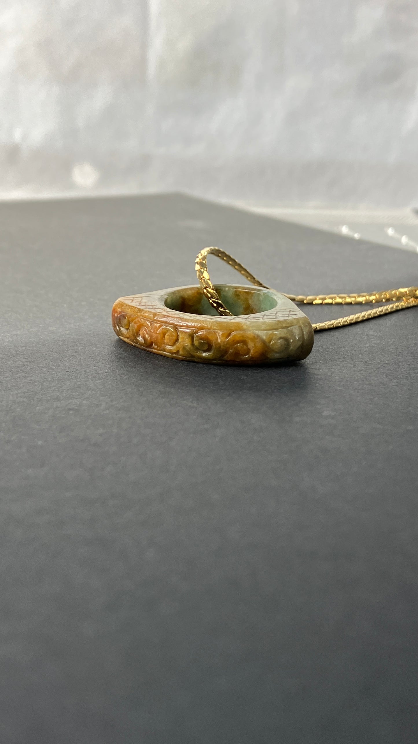 Vintage -Jadeite Ring Pendant天然翡翠復古系列指環（JVR001)