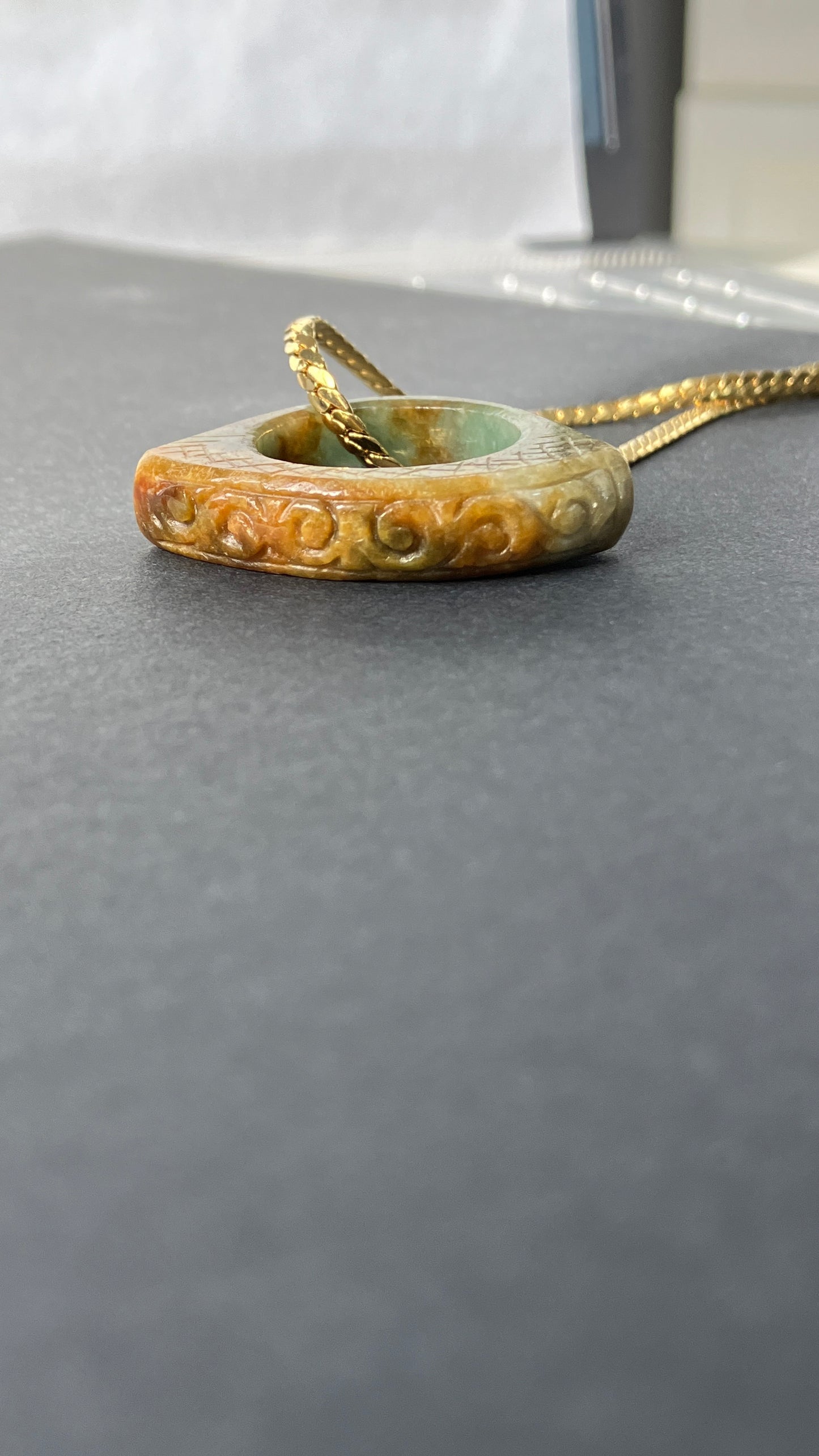 Vintage -Jadeite Ring Pendant天然翡翠復古系列指環（JVR001)