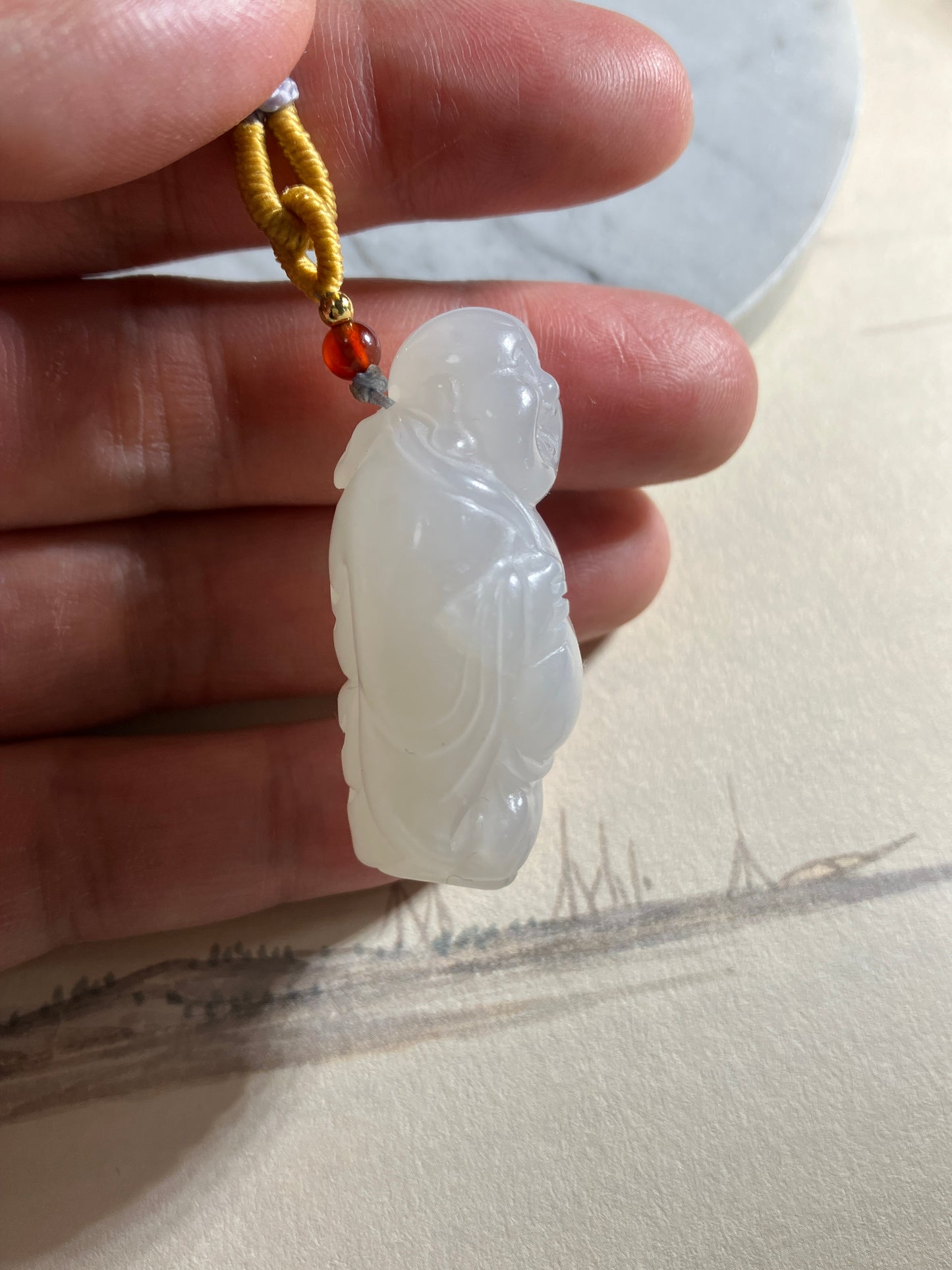 Natural Nephrite Jade Pendant 天然和田玉吊飾( NJPD011)