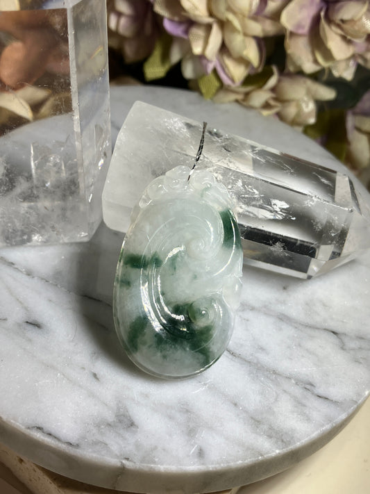 Jadeite Pendant ｜天然翡翠如意吊墜(JB00382)