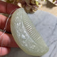 Natural Nephrite Jade Comb天然和田晴水梳(NJHB001)