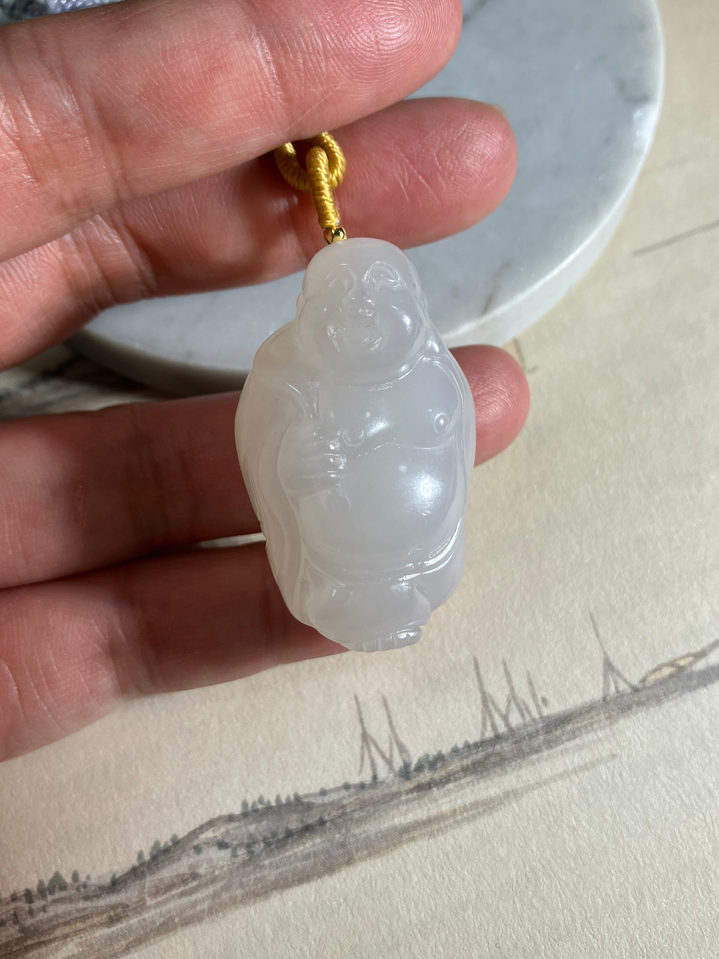 Natural Nephrite Jade Pendant 天然和田玉吊飾( NJPD011)