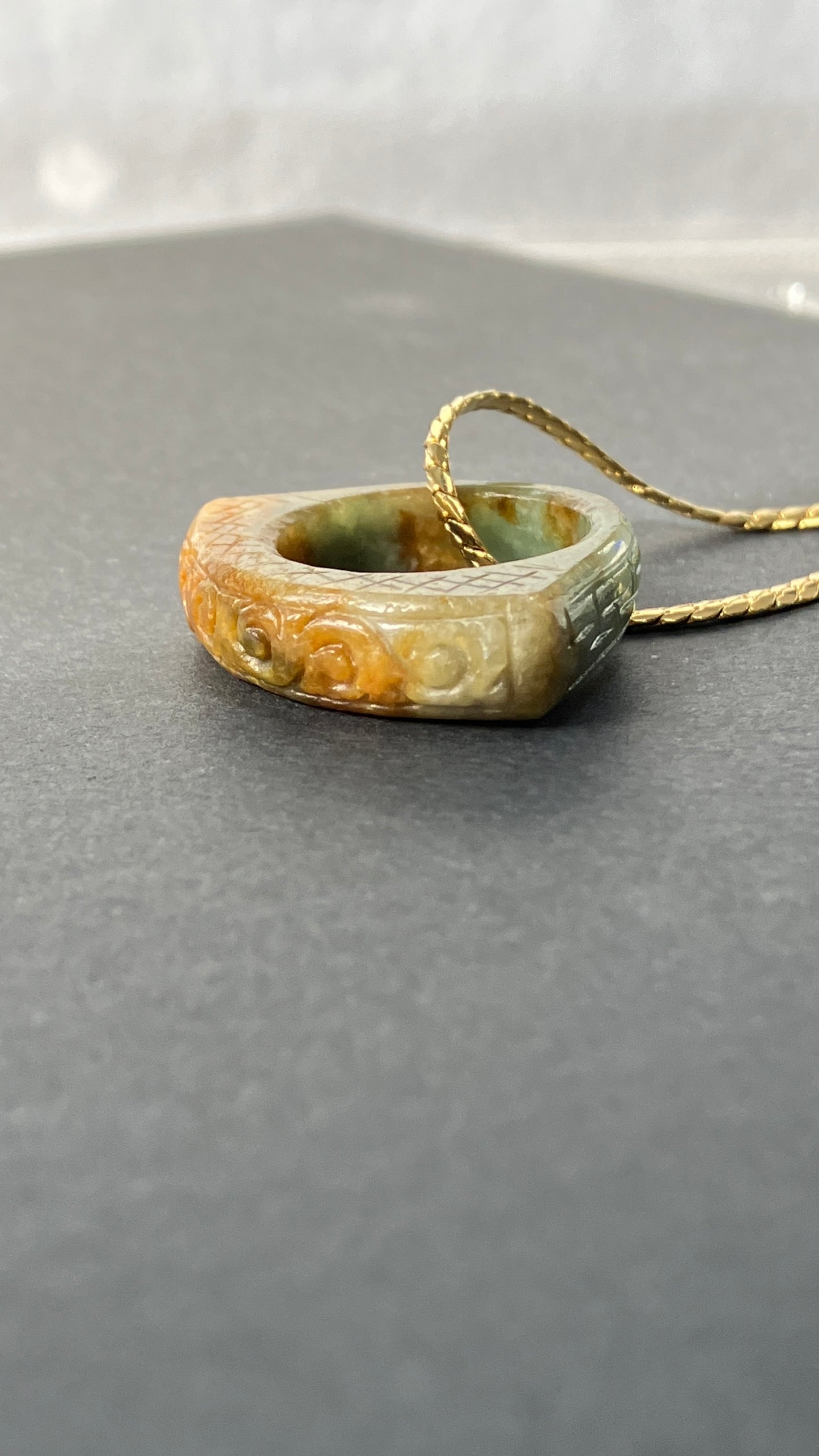 Vintage -Jadeite Ring Pendant天然翡翠復古系列指環（JVR001)