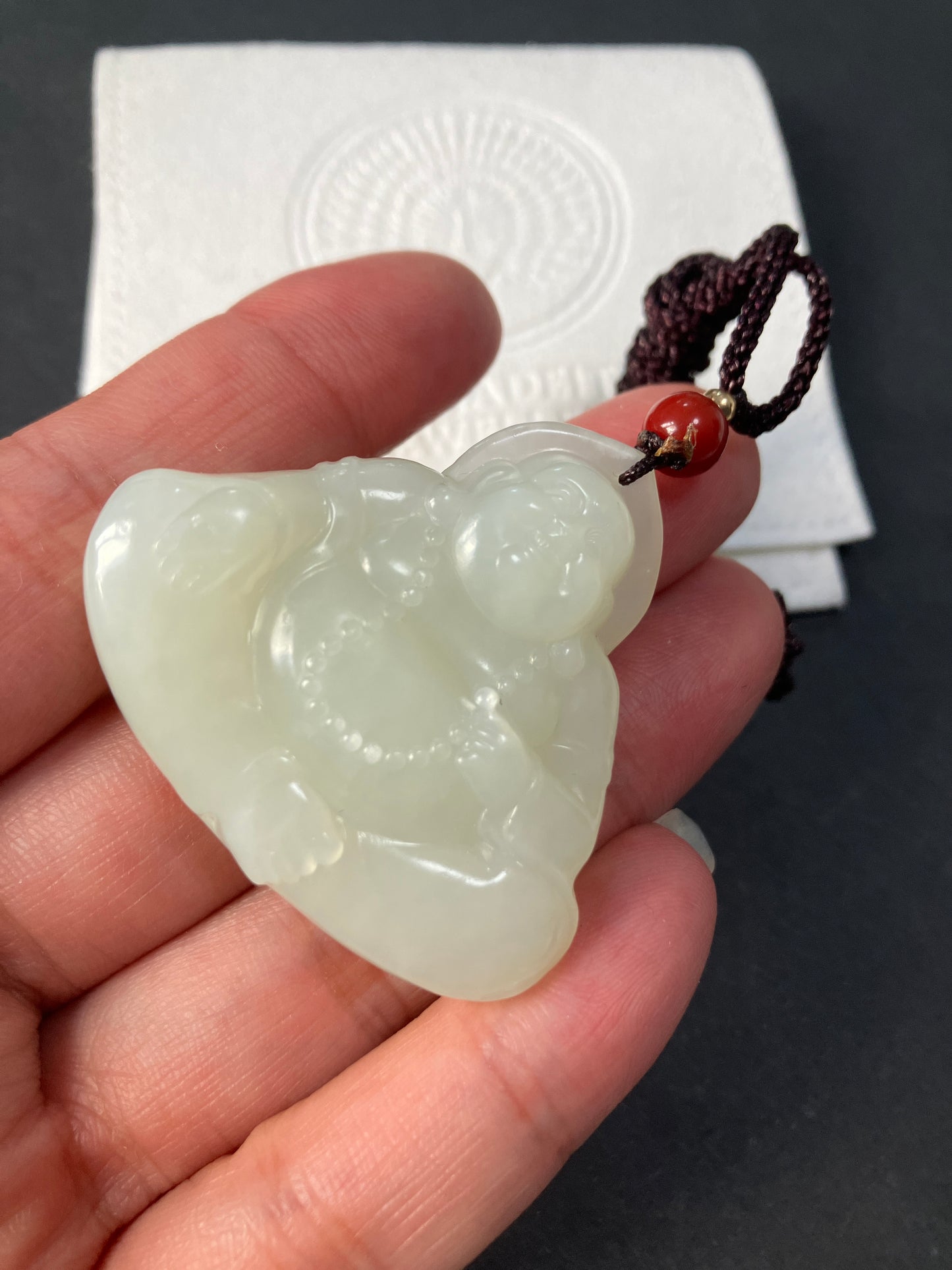 Natural Nephrite Jade Pendant天然和田吊飾擺設 NP00350