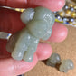 Natural Nephrite Jade Hand Carved Teddy Dog Nephrite Jade Pendant & Decoration 天然和田泰迪狗吊飾擺設(NJPD001-003)