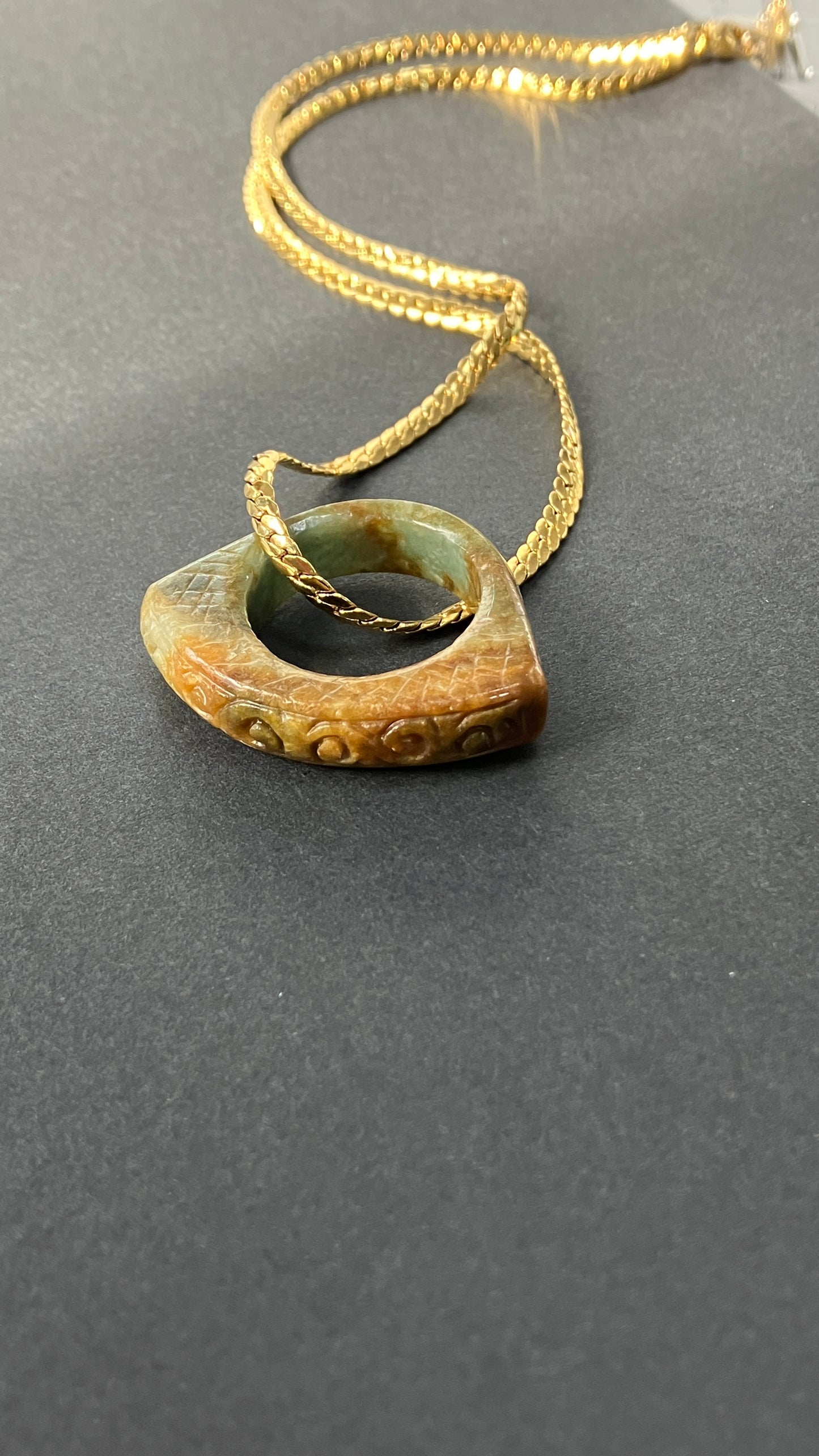 Vintage -Jadeite Ring Pendant天然翡翠復古系列指環（JVR001)