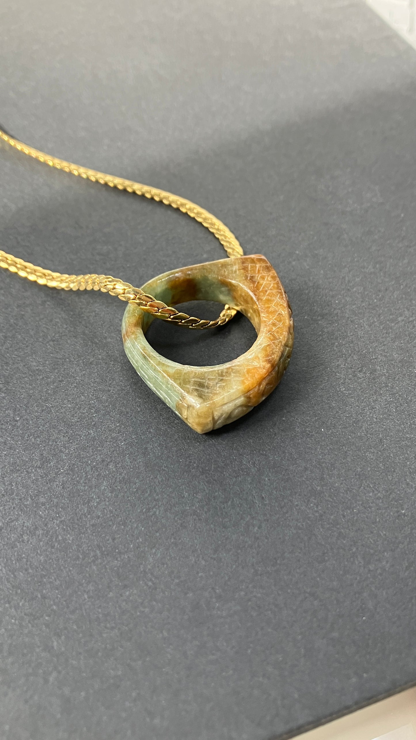 Vintage -Jadeite Ring Pendant天然翡翠復古系列指環（JVR001)