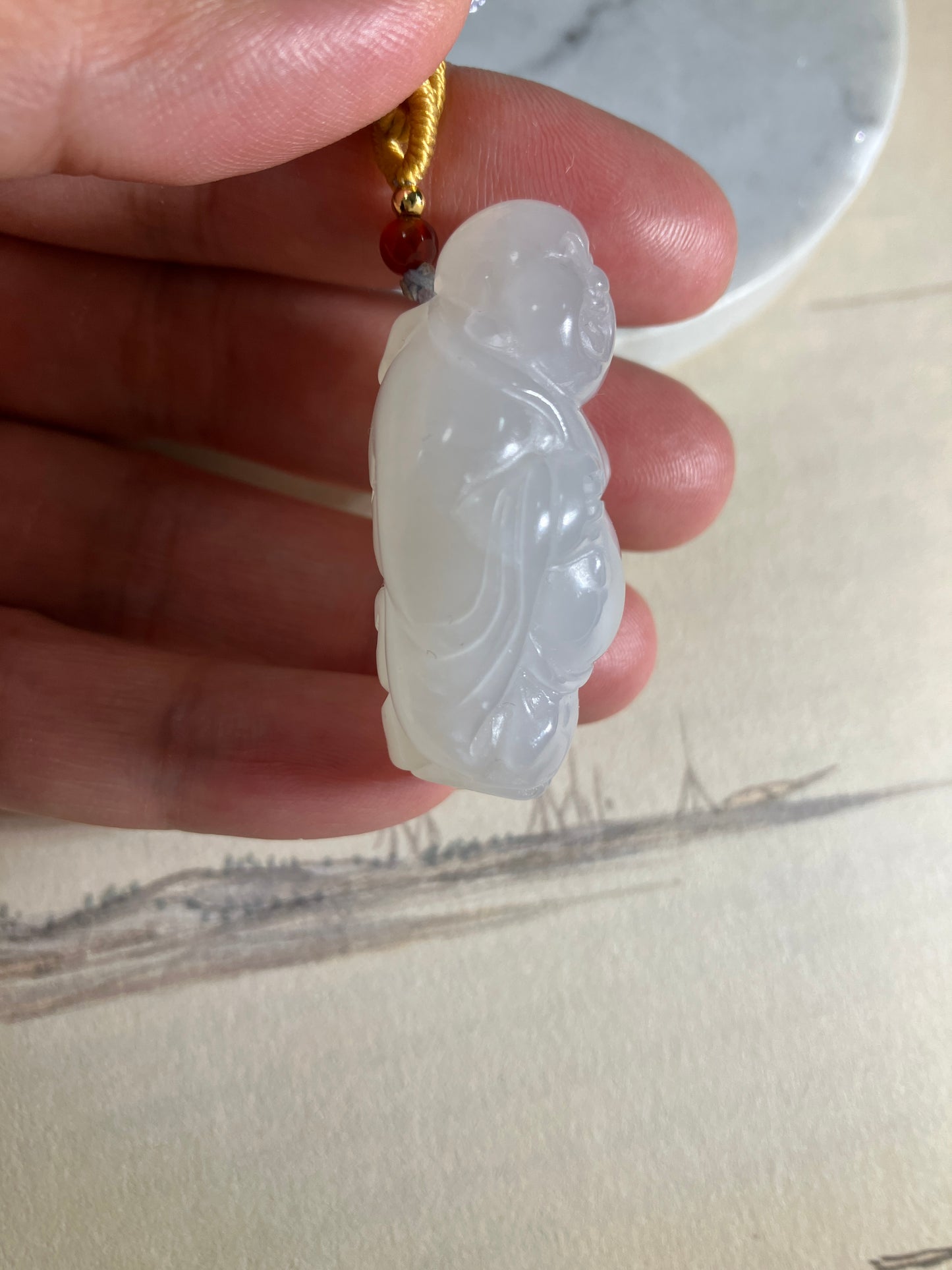 Natural Nephrite Jade Pendant 天然和田玉吊飾( NJPD011)