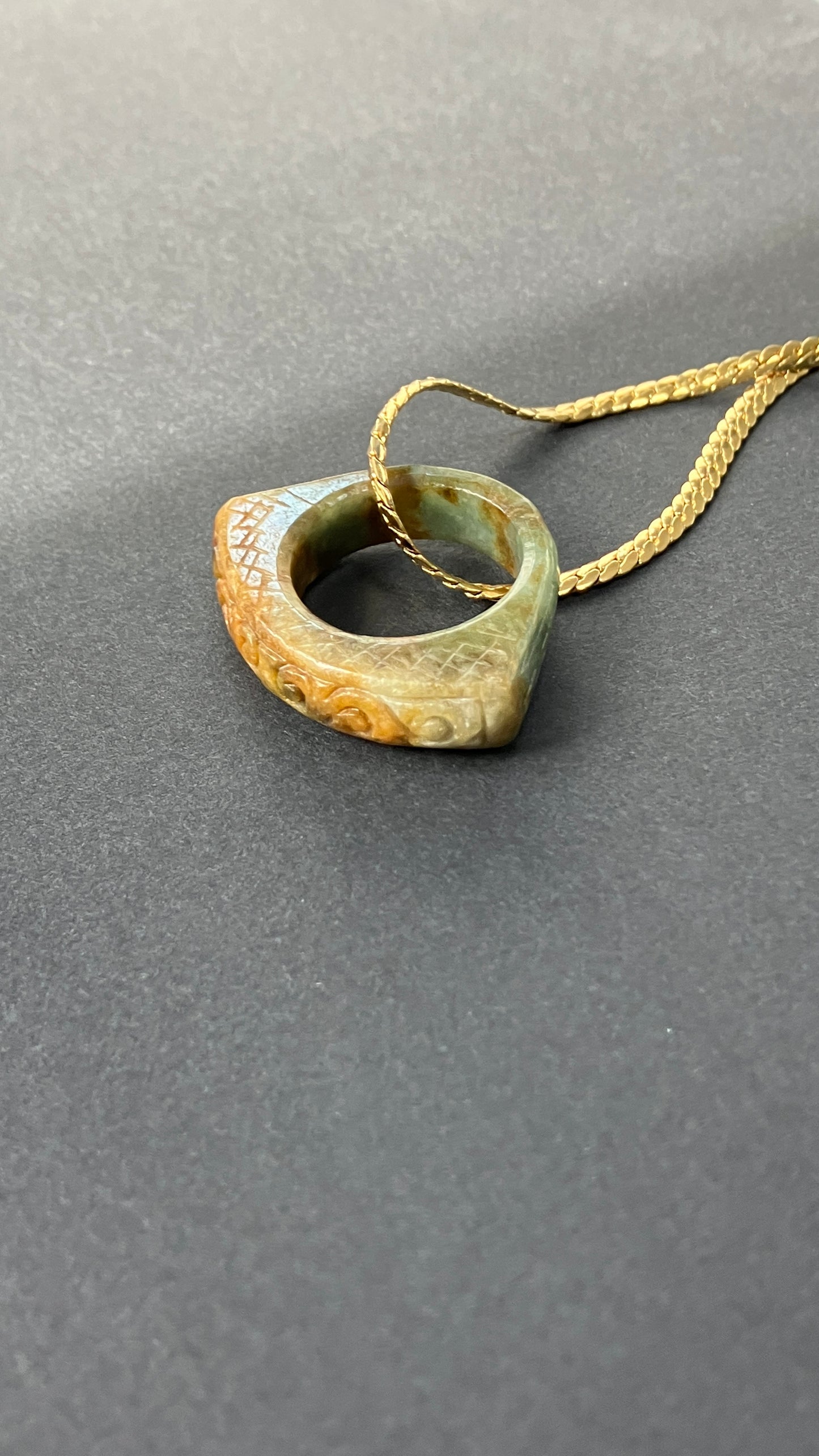 Vintage -Jadeite Ring Pendant天然翡翠復古系列指環（JVR001)