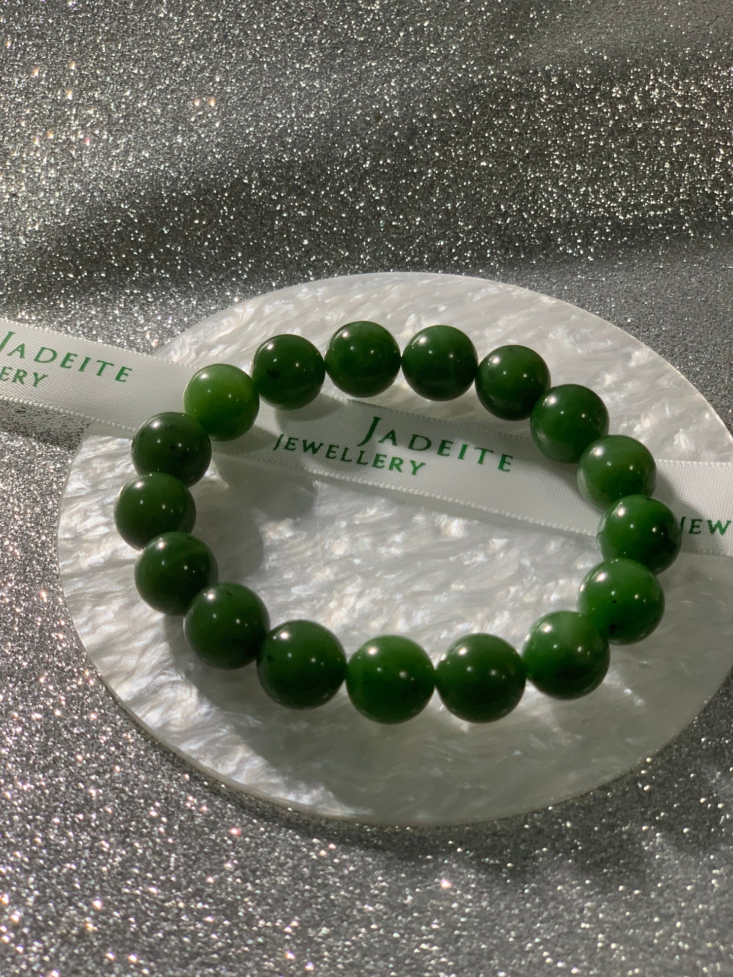 Natural Nephrite Jade Bracelet天然和田玉手鏈(NJB10M)